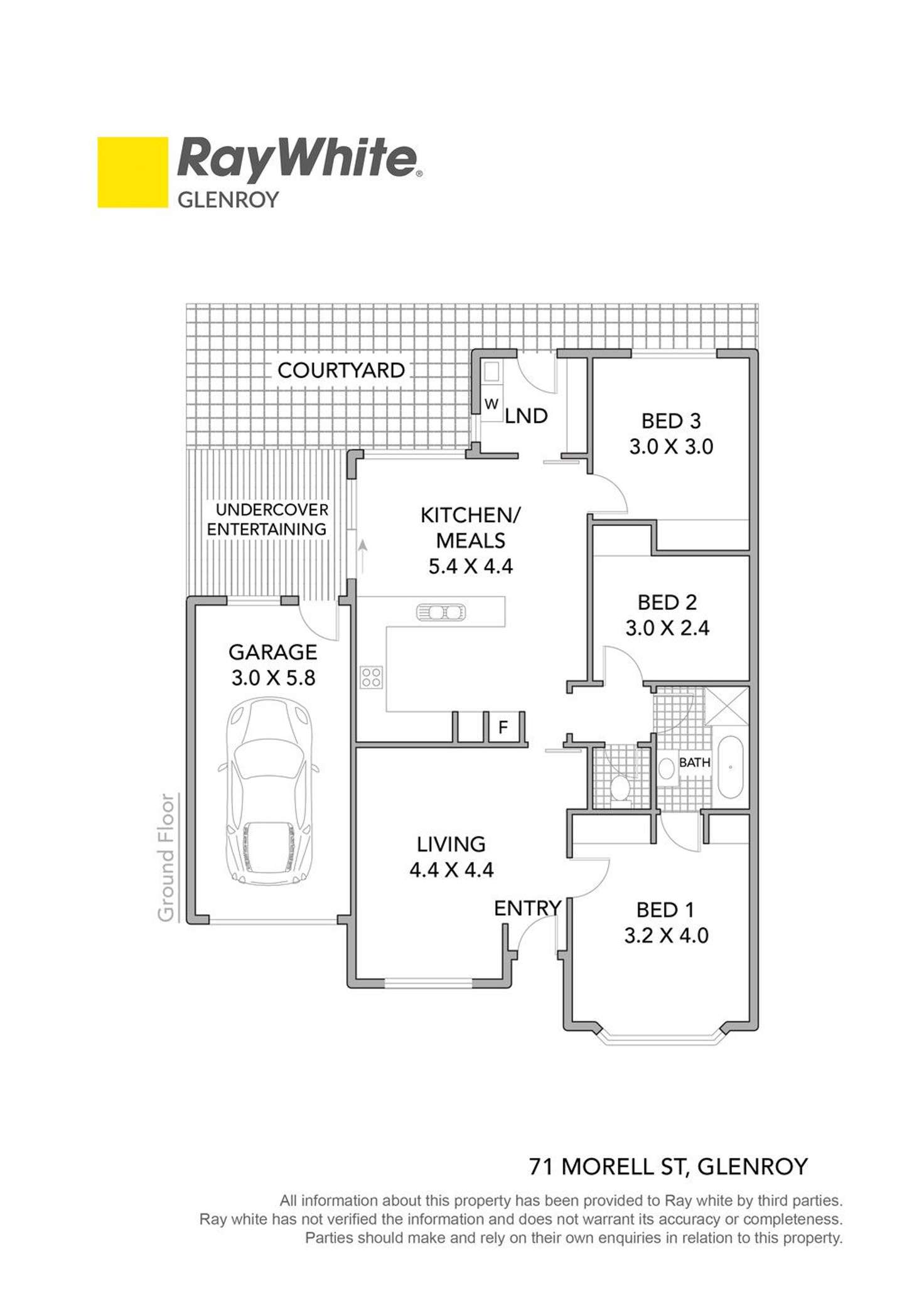Floorplan of Homely villa listing, 71 Morell Street, Glenroy VIC 3046