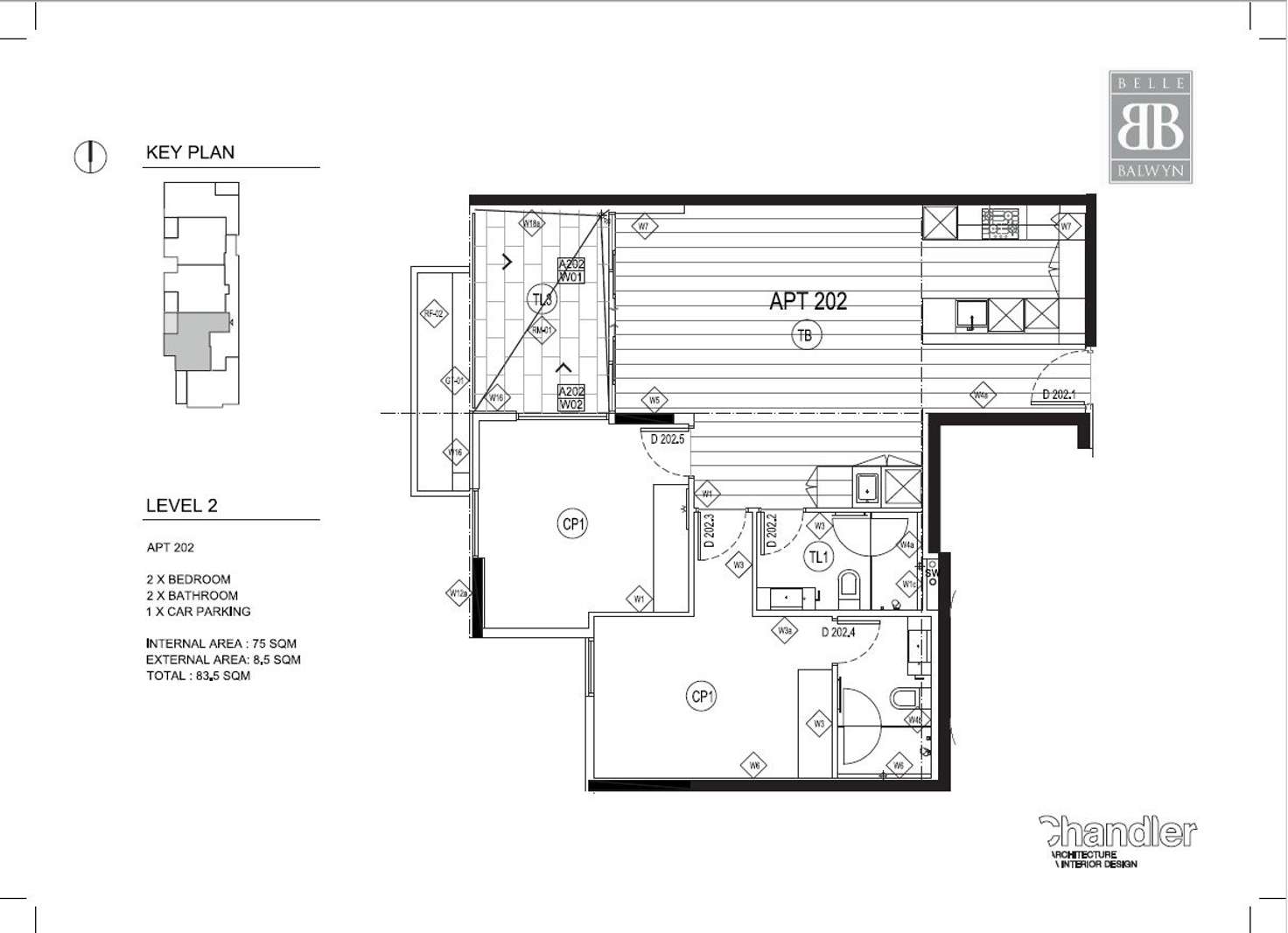 Floorplan of Homely apartment listing, 202/198 Whitehorse Road, Balwyn VIC 3103