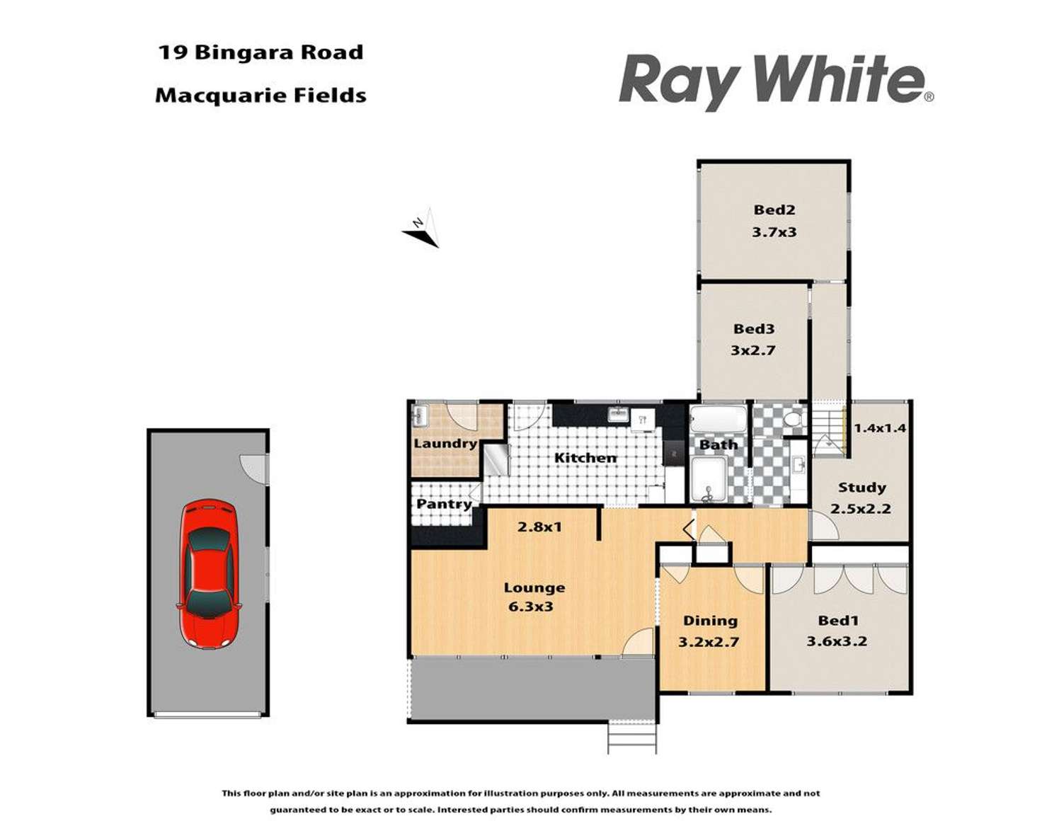 Floorplan of Homely house listing, 19 Bingara Road, Macquarie Fields NSW 2564