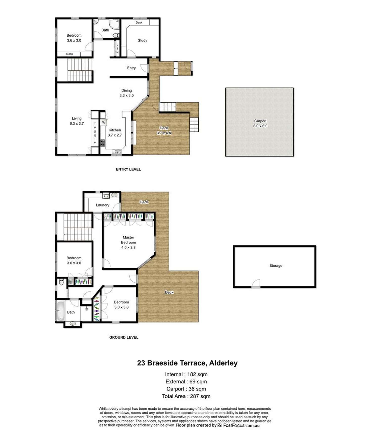 Floorplan of Homely house listing, 23 Braeside Terrace, Alderley QLD 4051