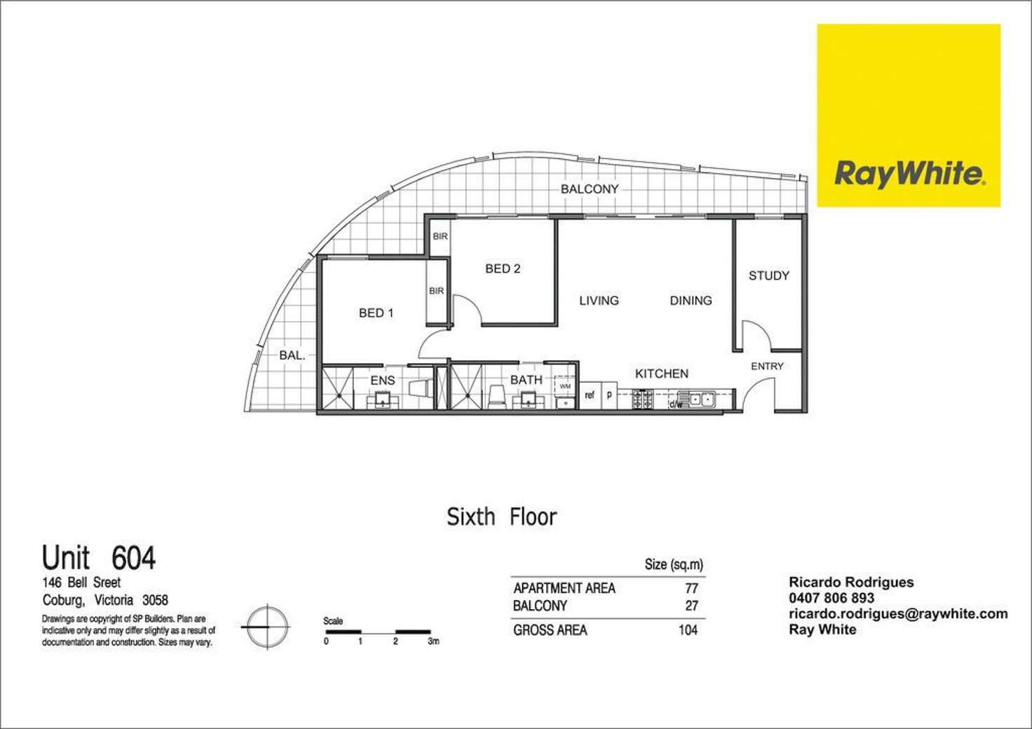 Floorplan of Homely apartment listing, 604/146 Bell Street, Coburg VIC 3058