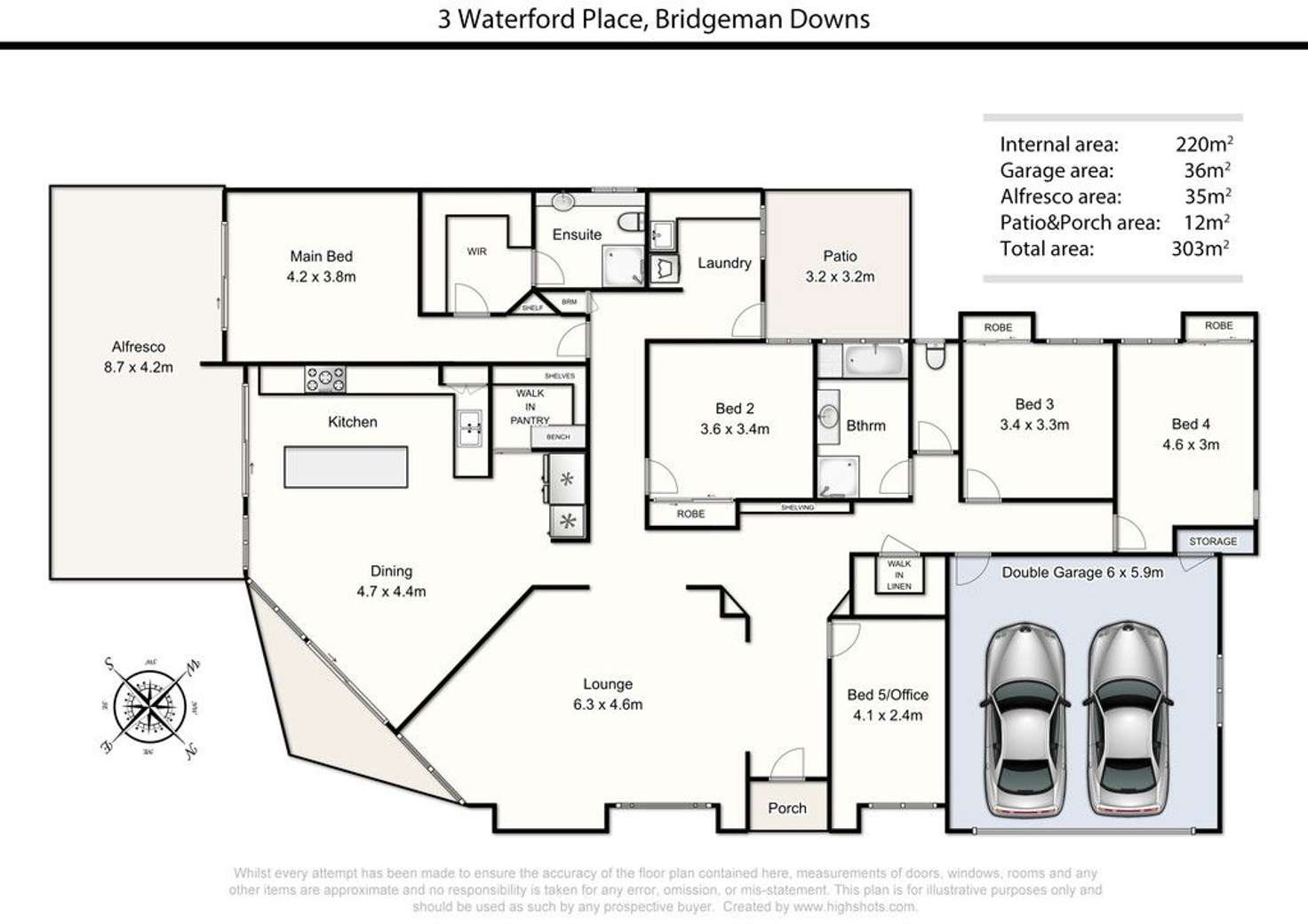 Floorplan of Homely house listing, 3 Waterford Place, Bridgeman Downs QLD 4035