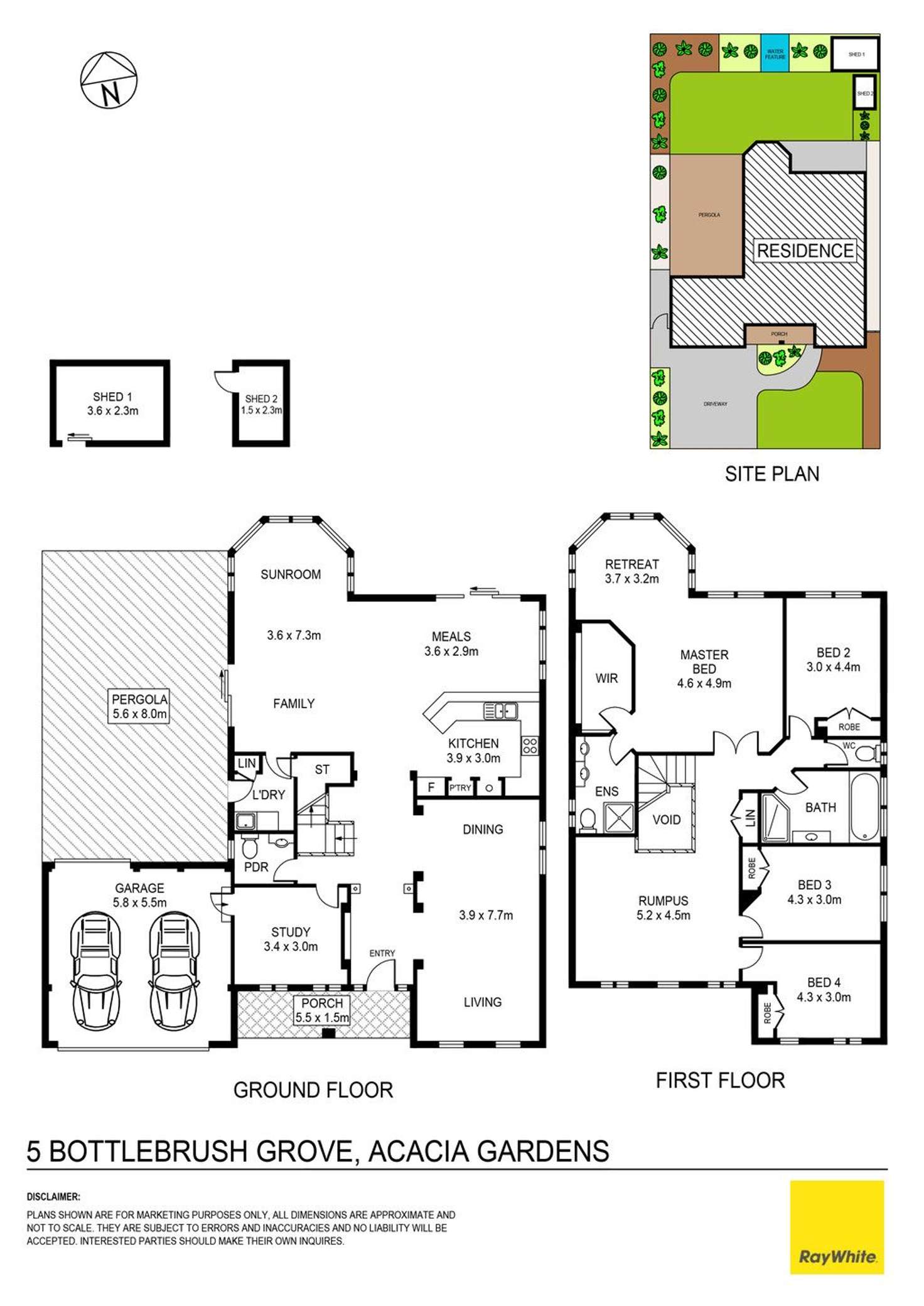 Floorplan of Homely house listing, 5 Bottlebrush Grove, Acacia Gardens NSW 2763