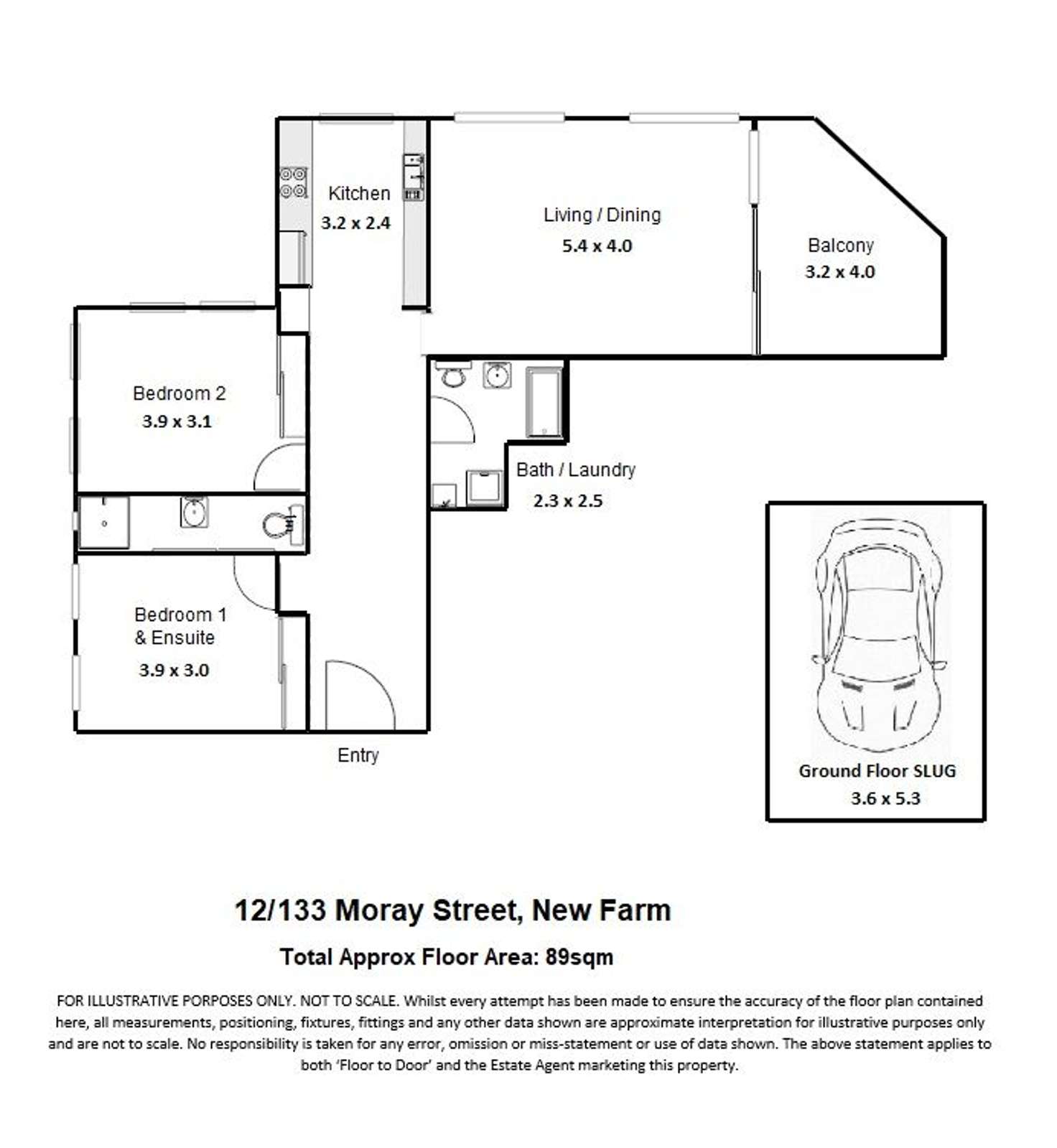 Floorplan of Homely unit listing, 12/133 Moray Street, New Farm QLD 4005