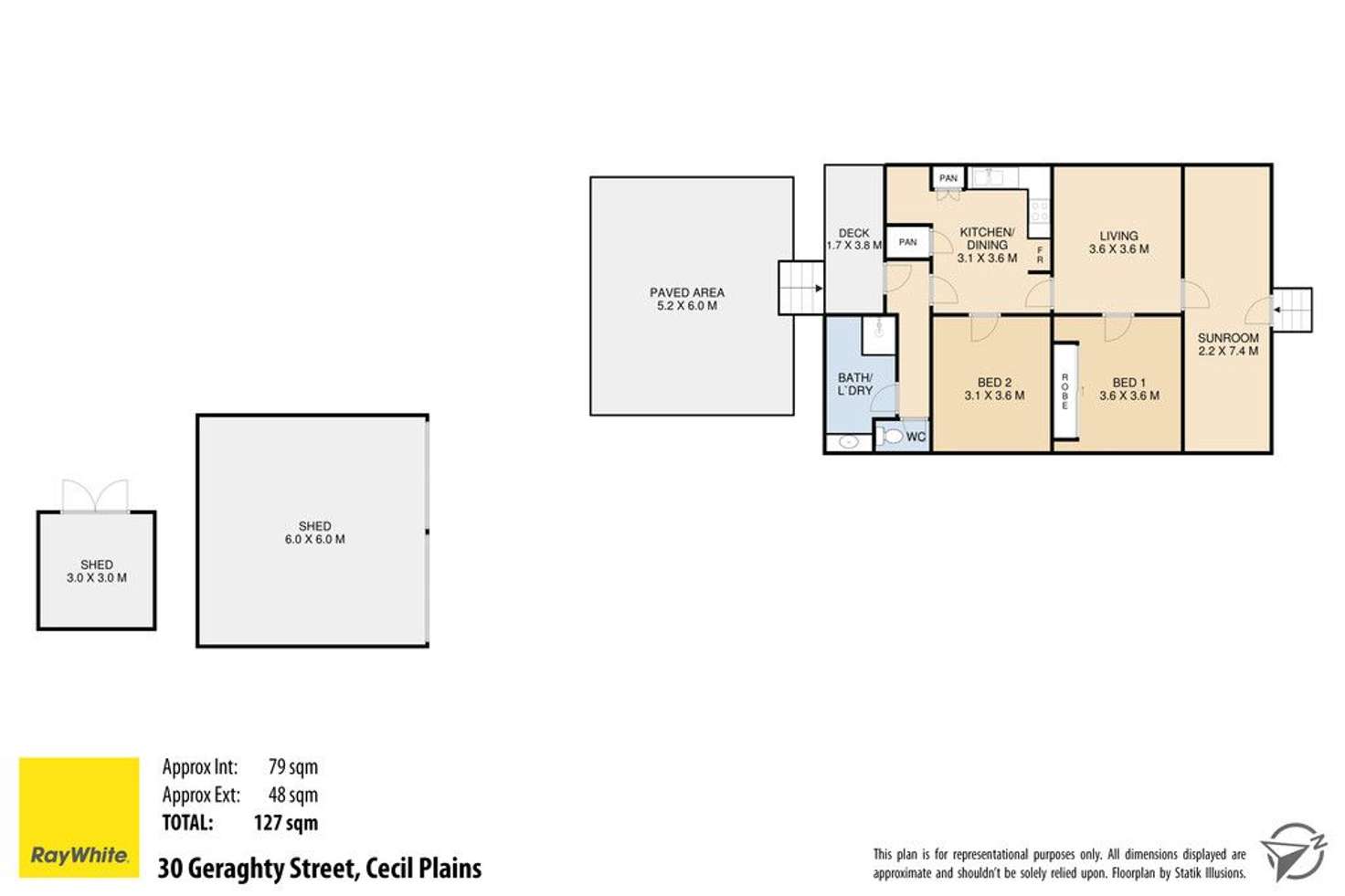 Floorplan of Homely house listing, 30 Geraghty Street, Cecil Plains QLD 4407