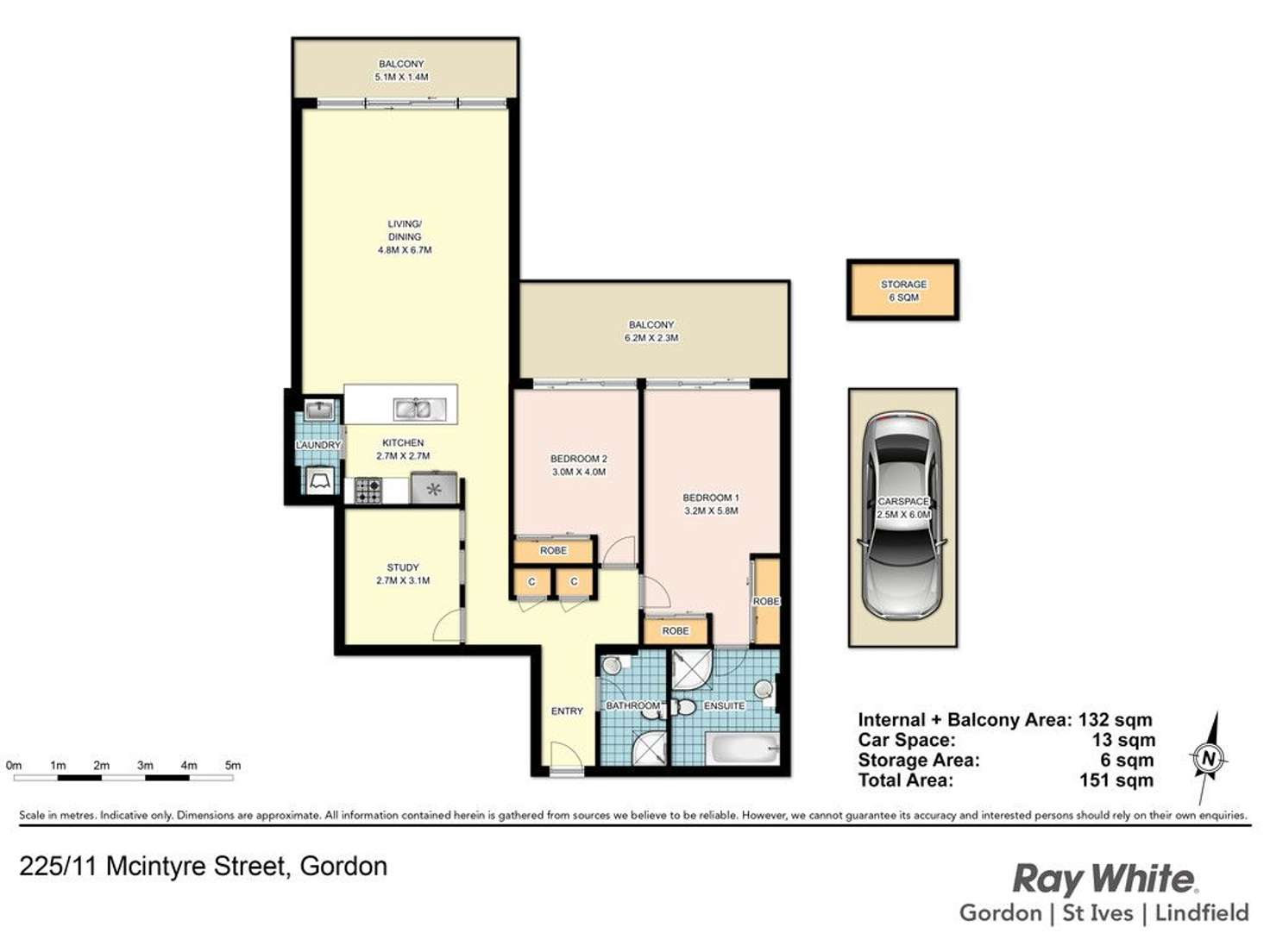 Floorplan of Homely apartment listing, 225/11 McIntyre Street, Gordon NSW 2072