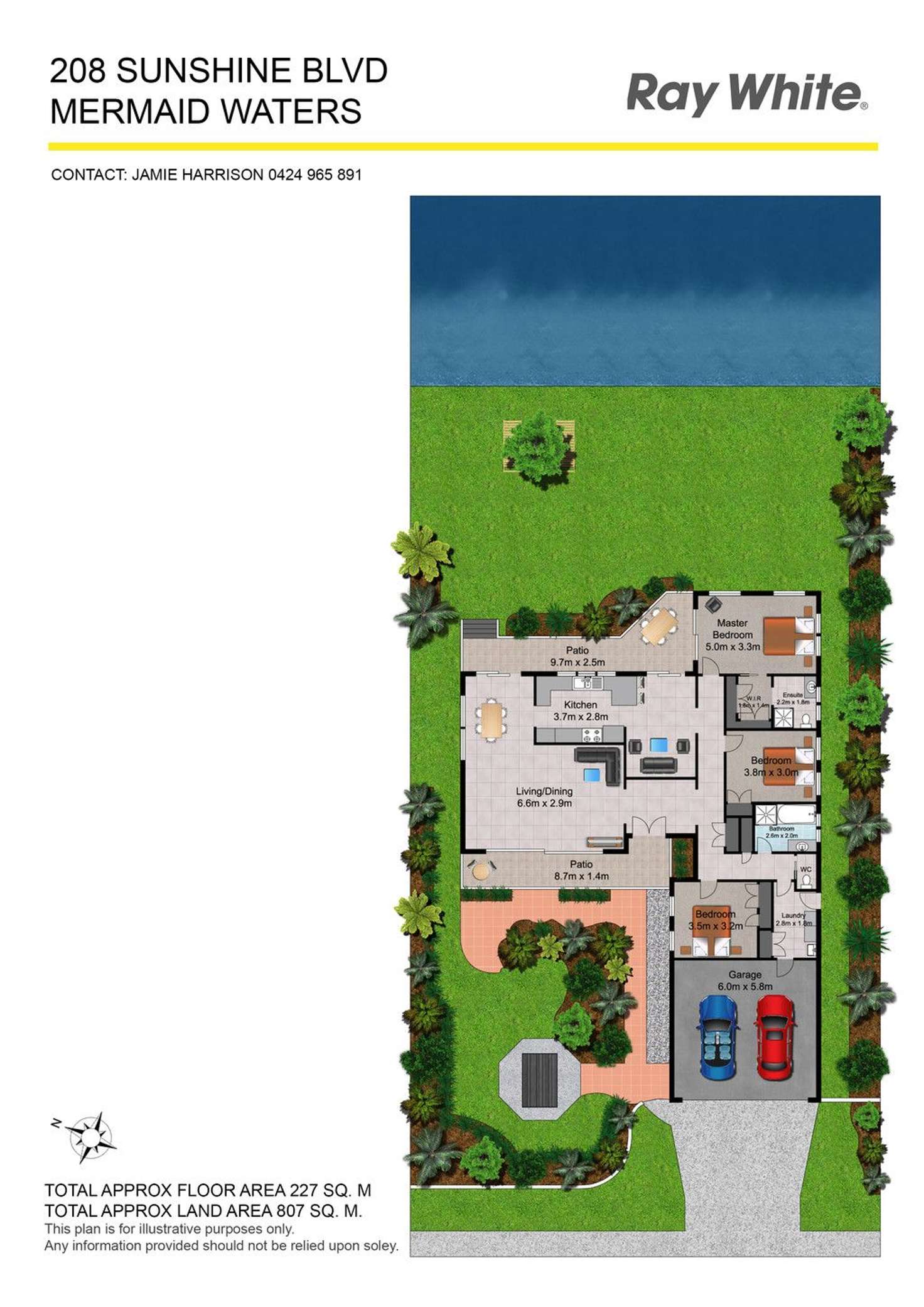Floorplan of Homely house listing, 208 Sunshine Boulevard, Mermaid Waters QLD 4218