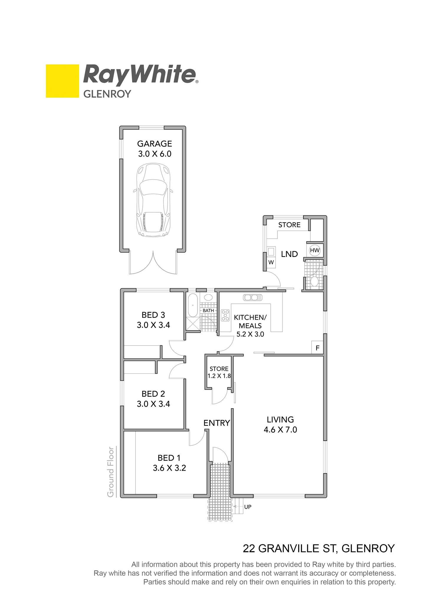 Floorplan of Homely house listing, 22 Granville Street, Glenroy VIC 3046