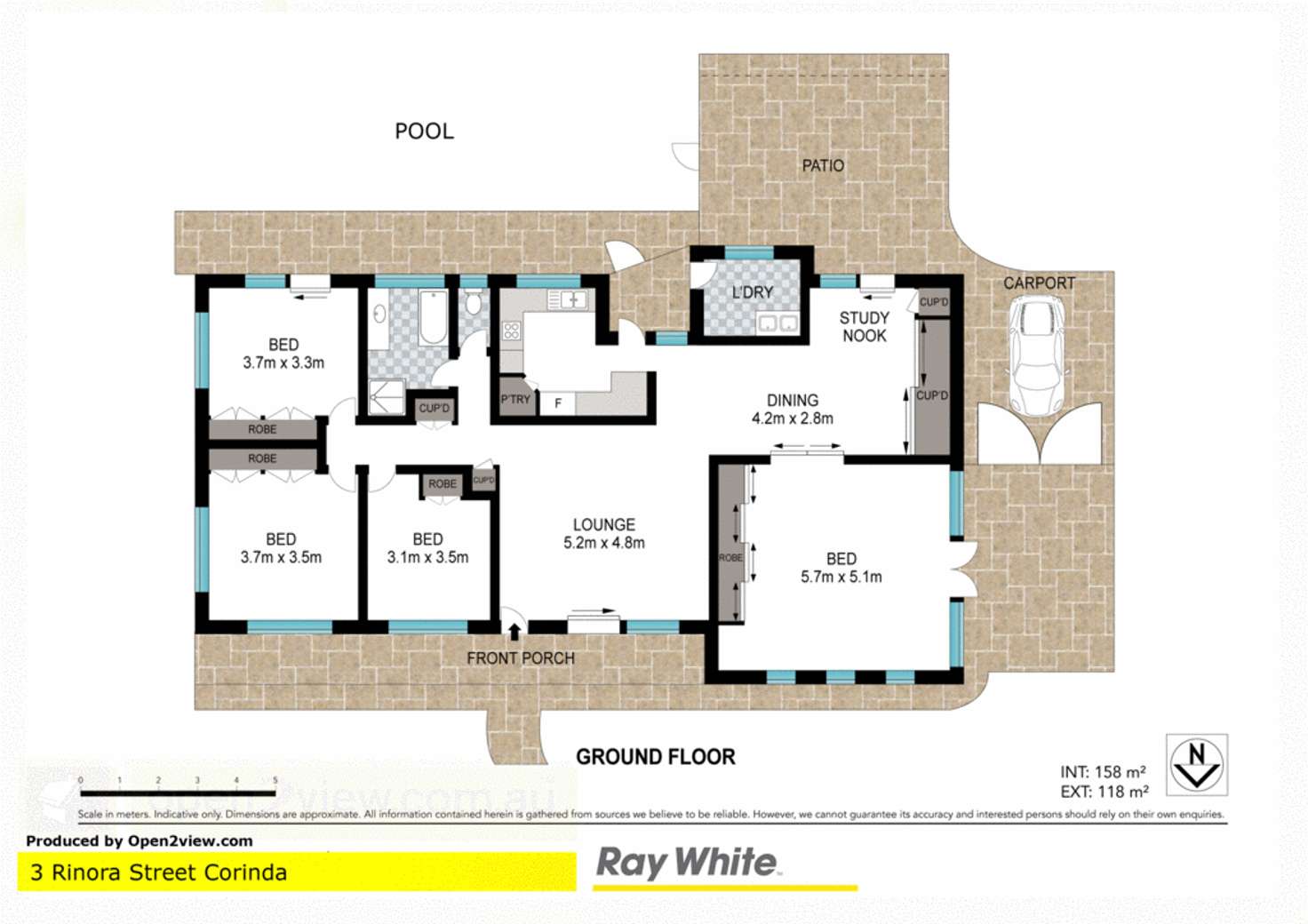 Floorplan of Homely house listing, 3 Rinora Street, Corinda QLD 4075