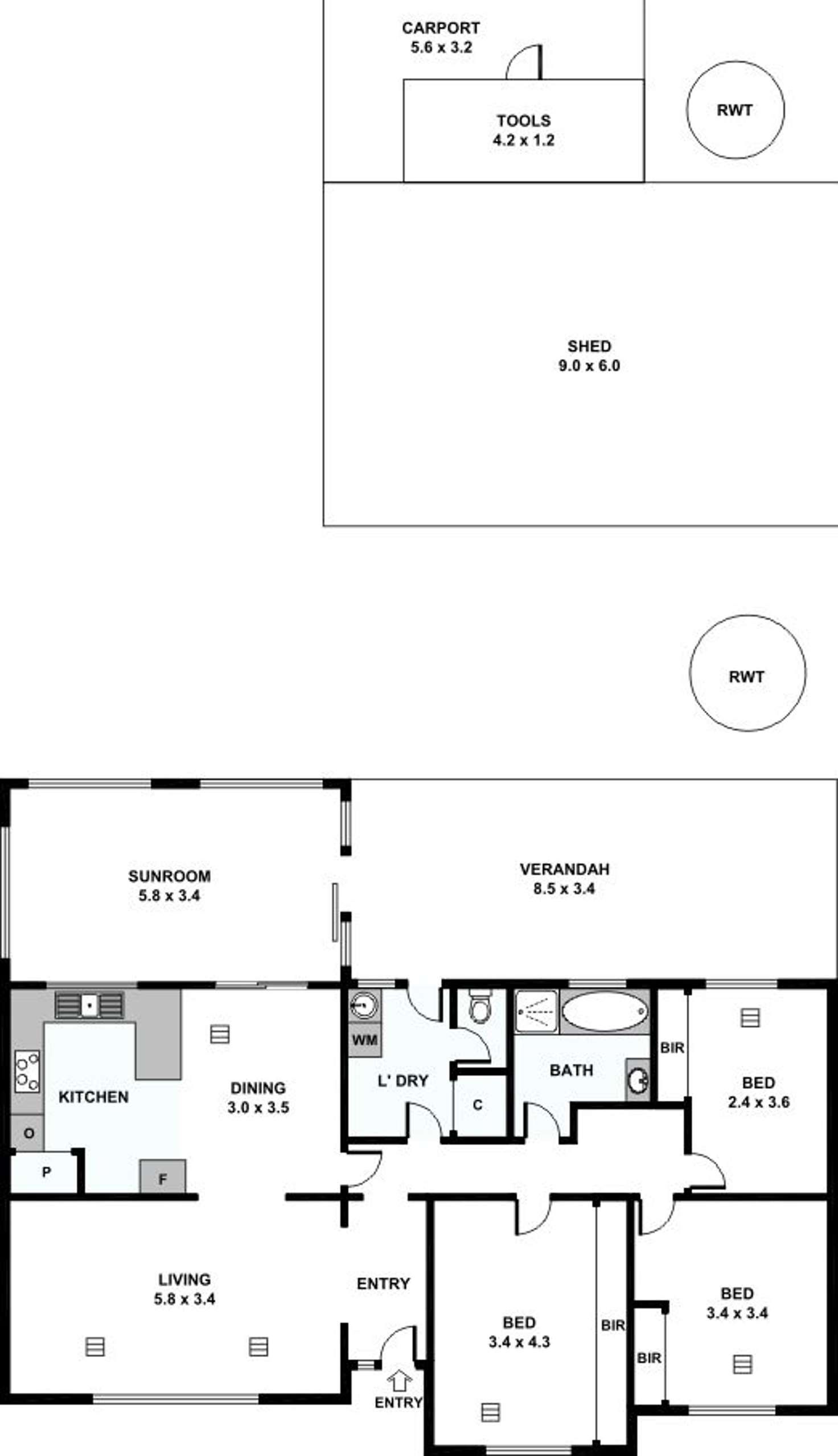 Floorplan of Homely house listing, 12 Bridge Road, Ardrossan SA 5571