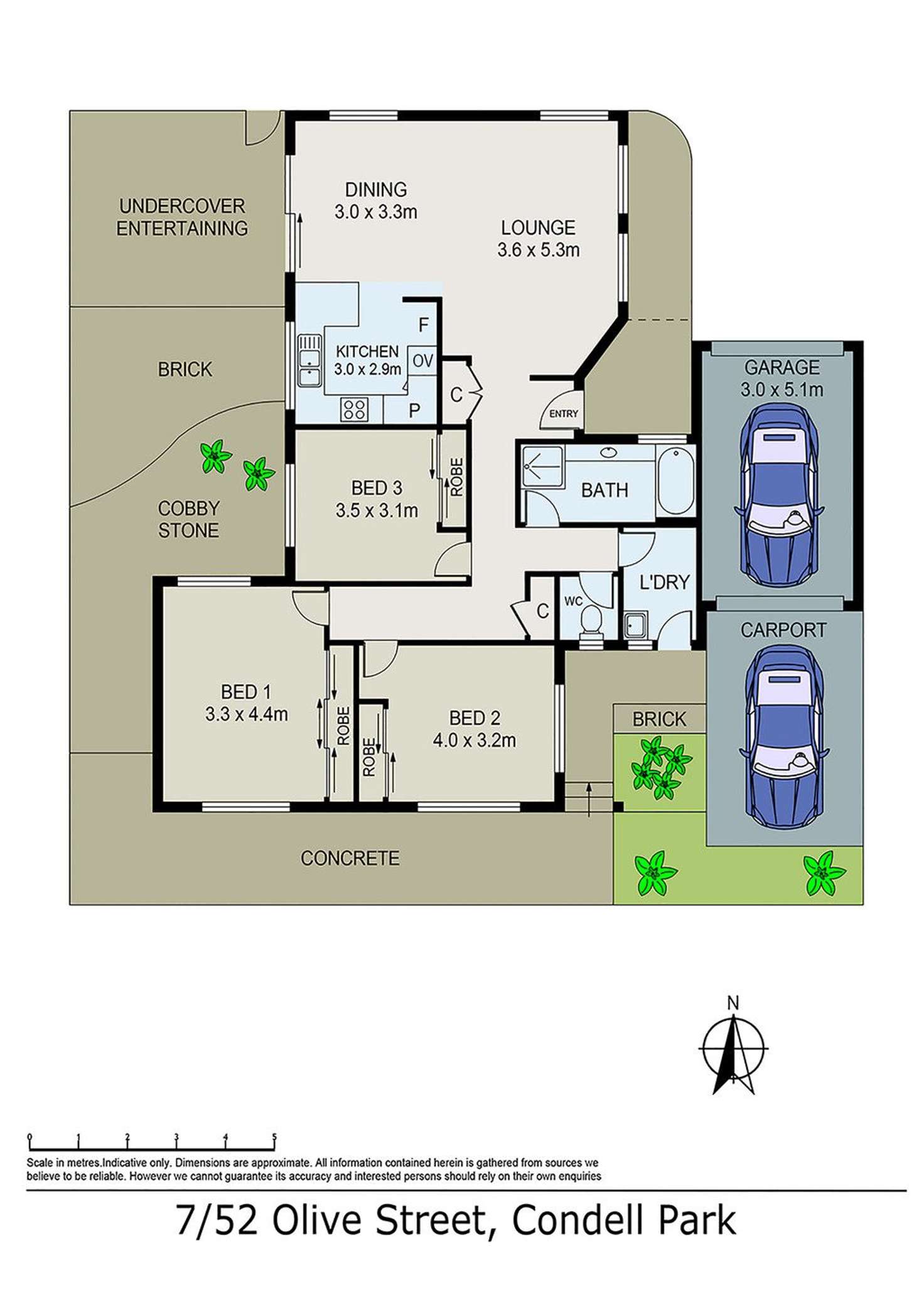 Floorplan of Homely villa listing, 7/52 Olive Street, Condell Park NSW 2200