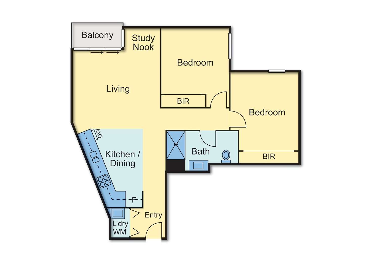 Floorplan of Homely apartment listing, 1810/283 City Road, Southbank VIC 3006