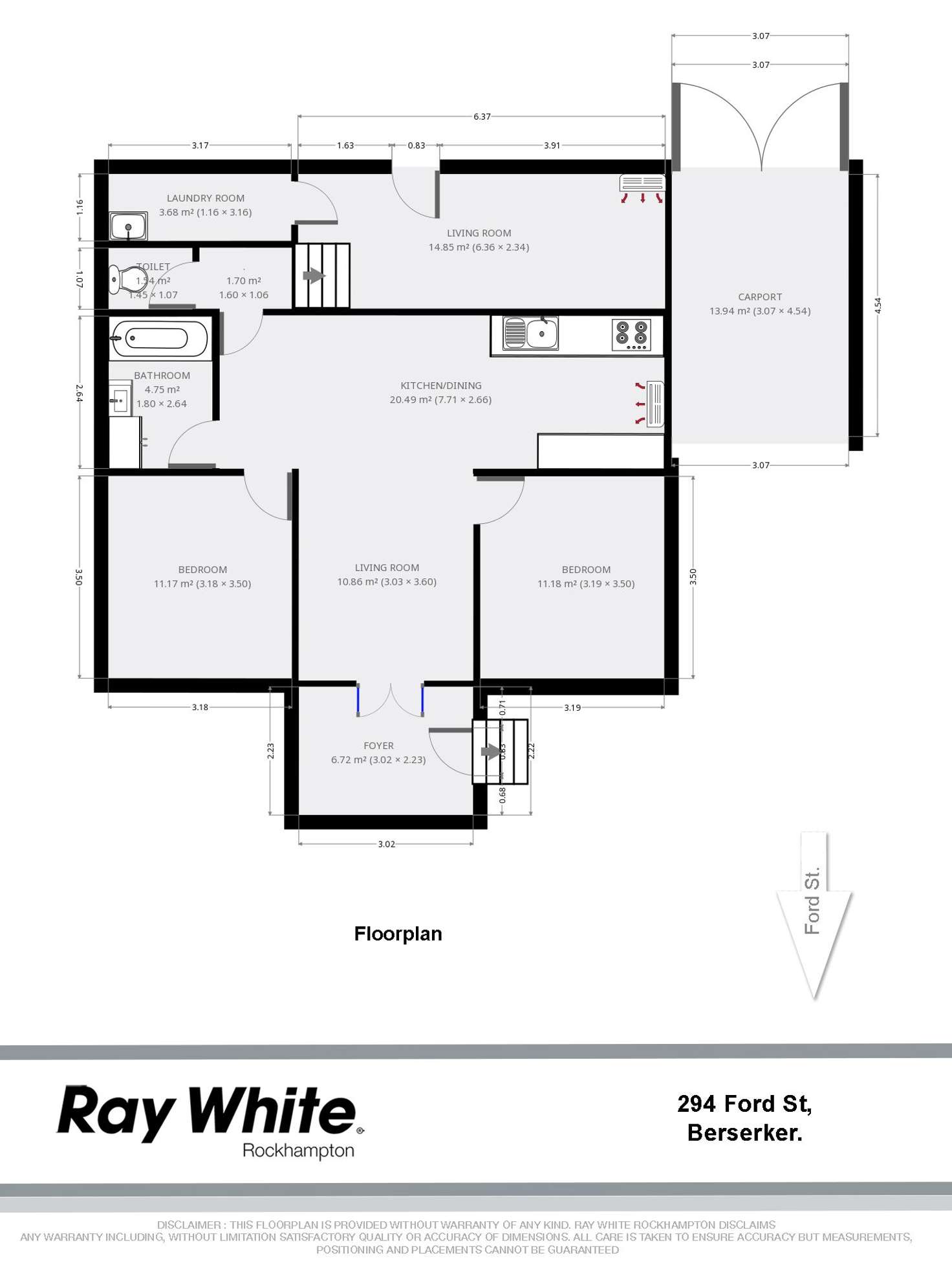 Floorplan of Homely house listing, 294 Ford Street Berserker, Berserker QLD 4701