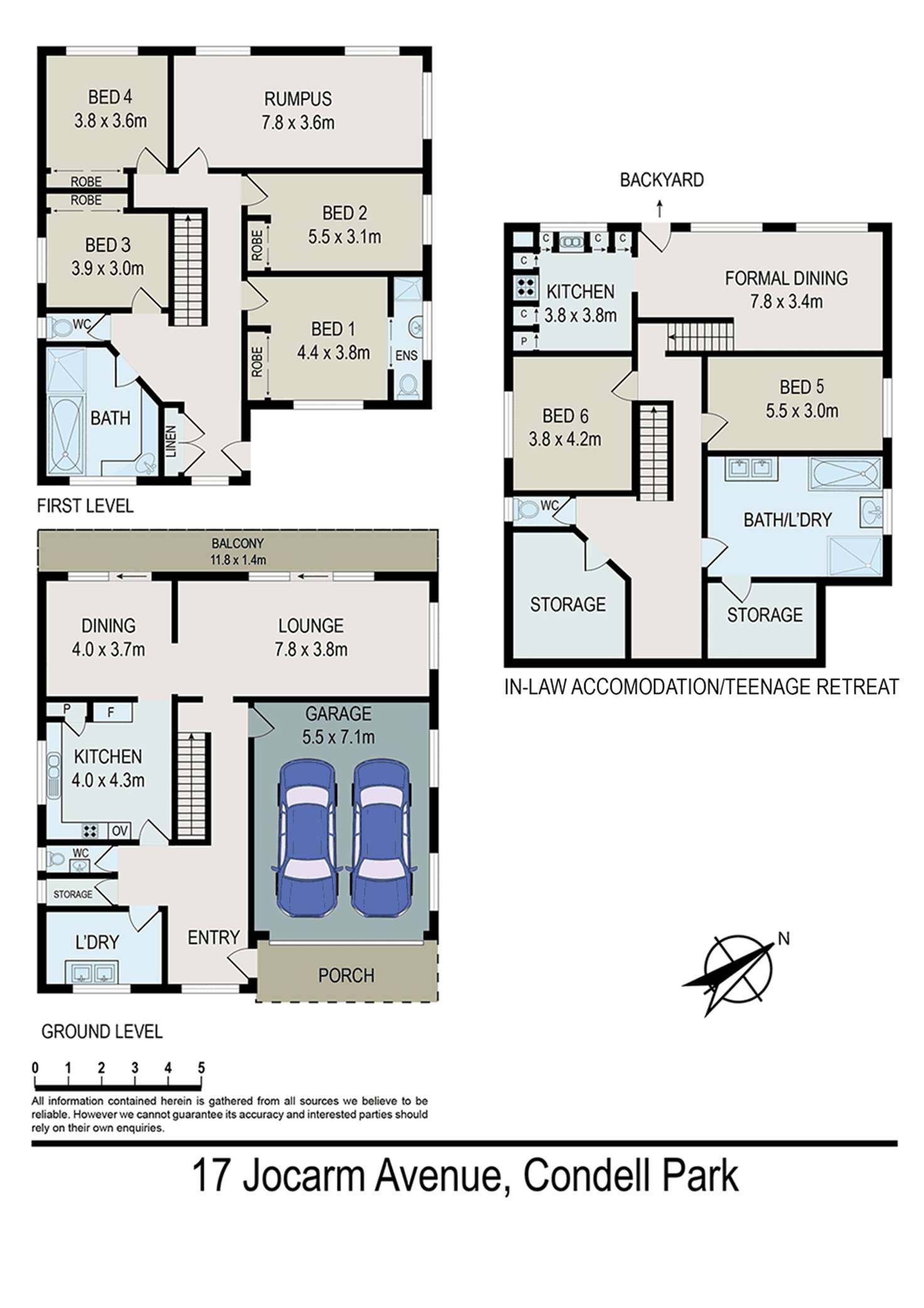 Floorplan of Homely house listing, 17 Jocarm Avenue, Condell Park NSW 2200