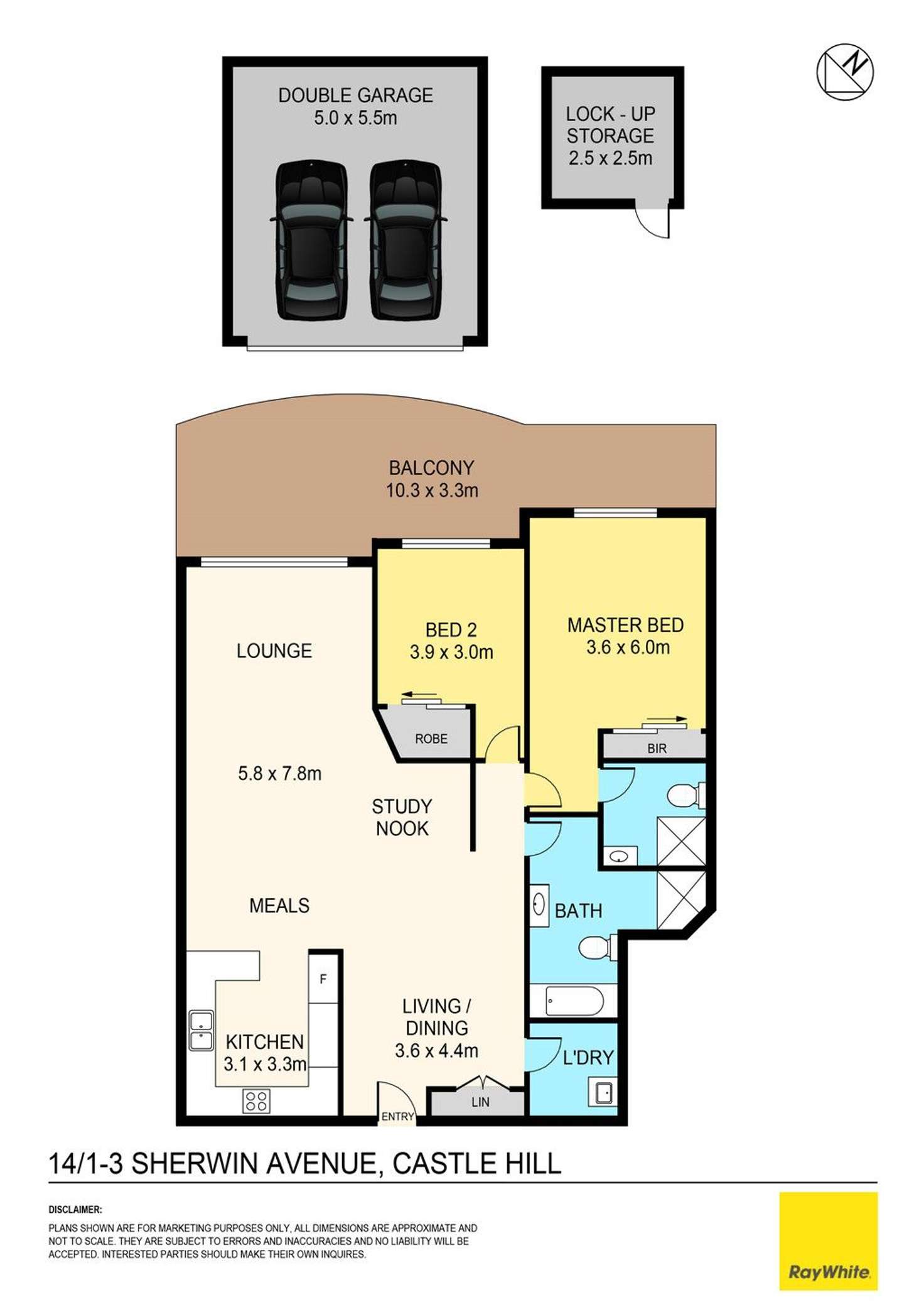 Floorplan of Homely apartment listing, 14/1-3 Sherwin Avenue, Castle Hill NSW 2154