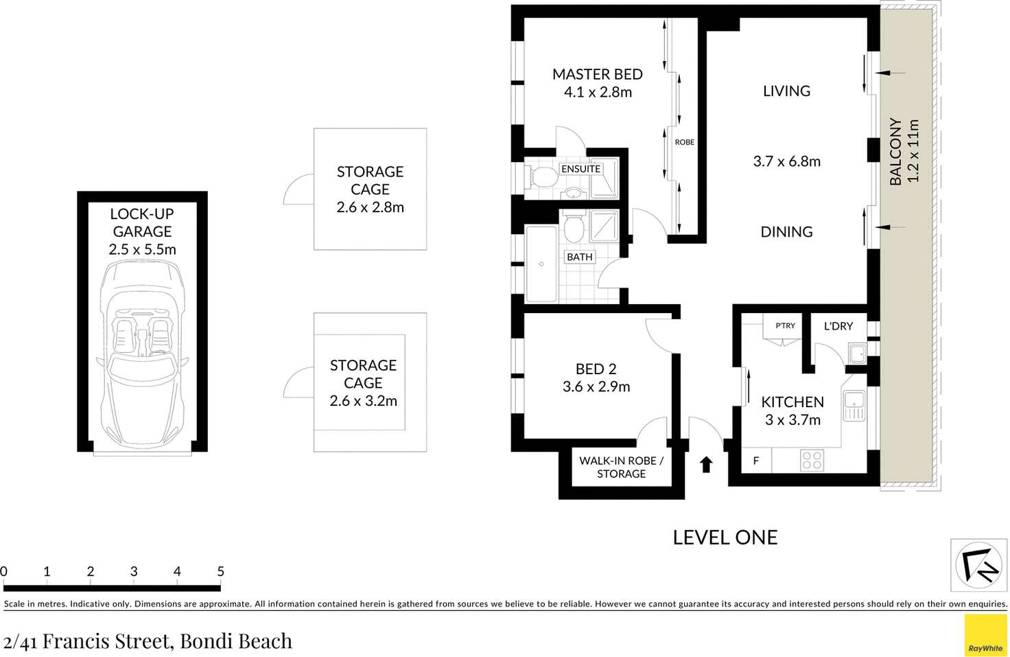 Floorplan of Homely apartment listing, 2/41 Francis Street, Bondi Beach NSW 2026