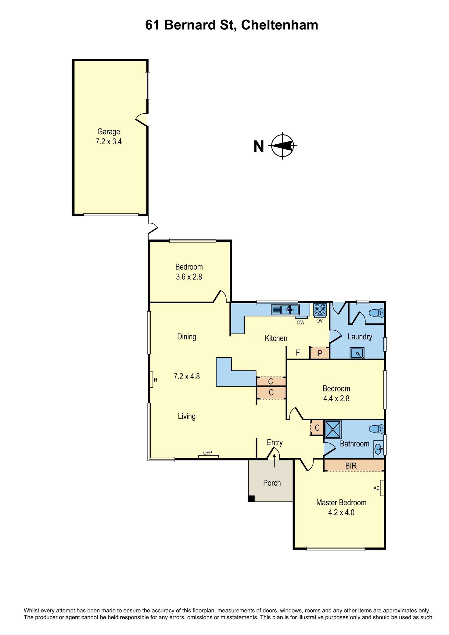 Floorplan of Homely house listing, 61 Bernard Street, Cheltenham VIC 3192