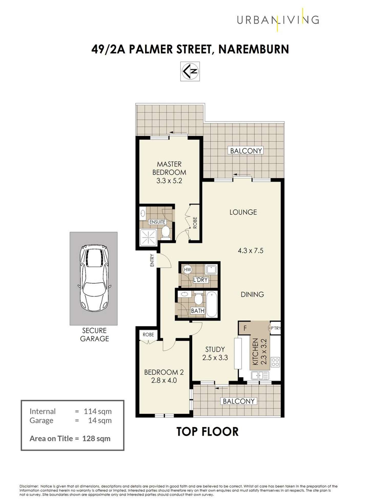 Floorplan of Homely apartment listing, 49/2A Palmer Street, Naremburn NSW 2065