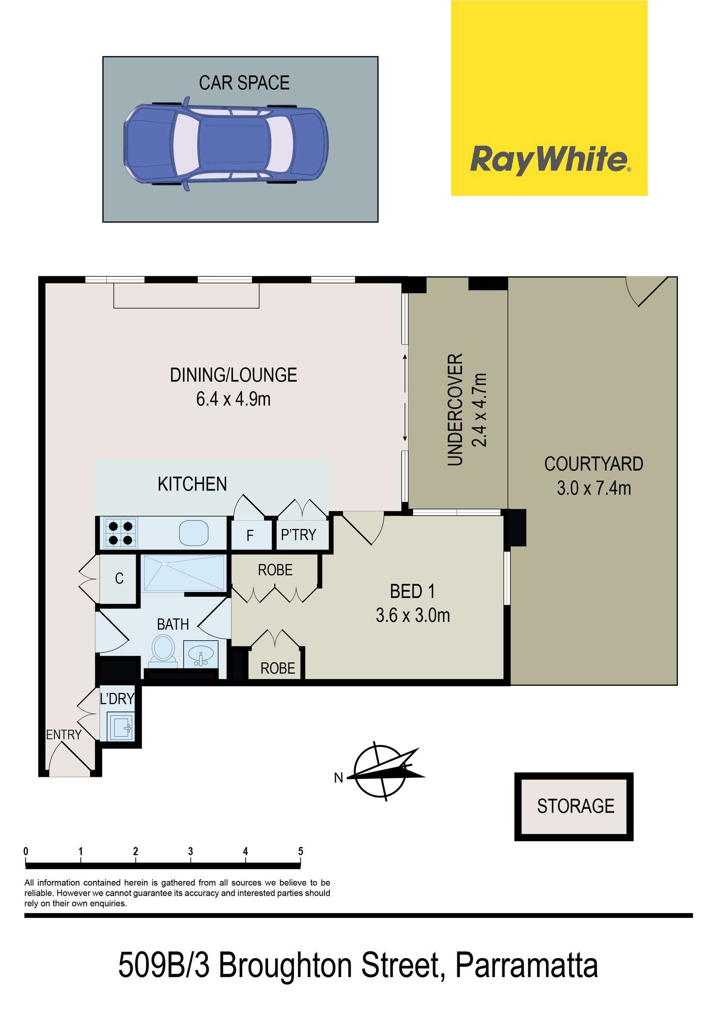 Floorplan of Homely apartment listing, 509B/3 Broughton Street, Parramatta NSW 2150