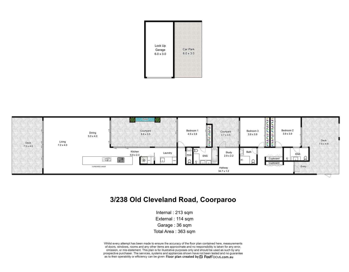 Floorplan of Homely apartment listing, Lot 3 - 1/238 Old Cleveland Road, Coorparoo QLD 4151