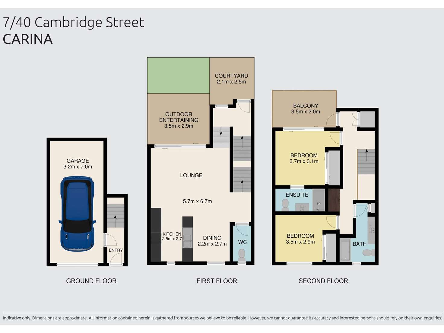 Floorplan of Homely townhouse listing, 7/40 Cambridge Street, Carina Heights QLD 4152