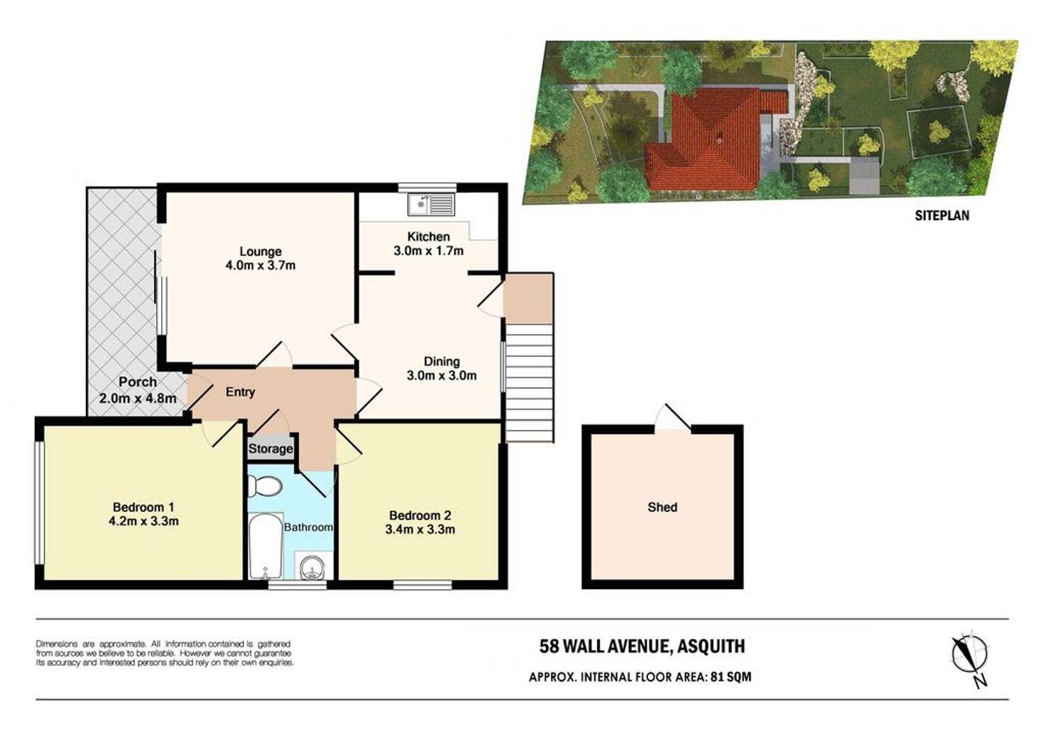 Floorplan of Homely house listing, 58 Wall Avenue, Asquith NSW 2077