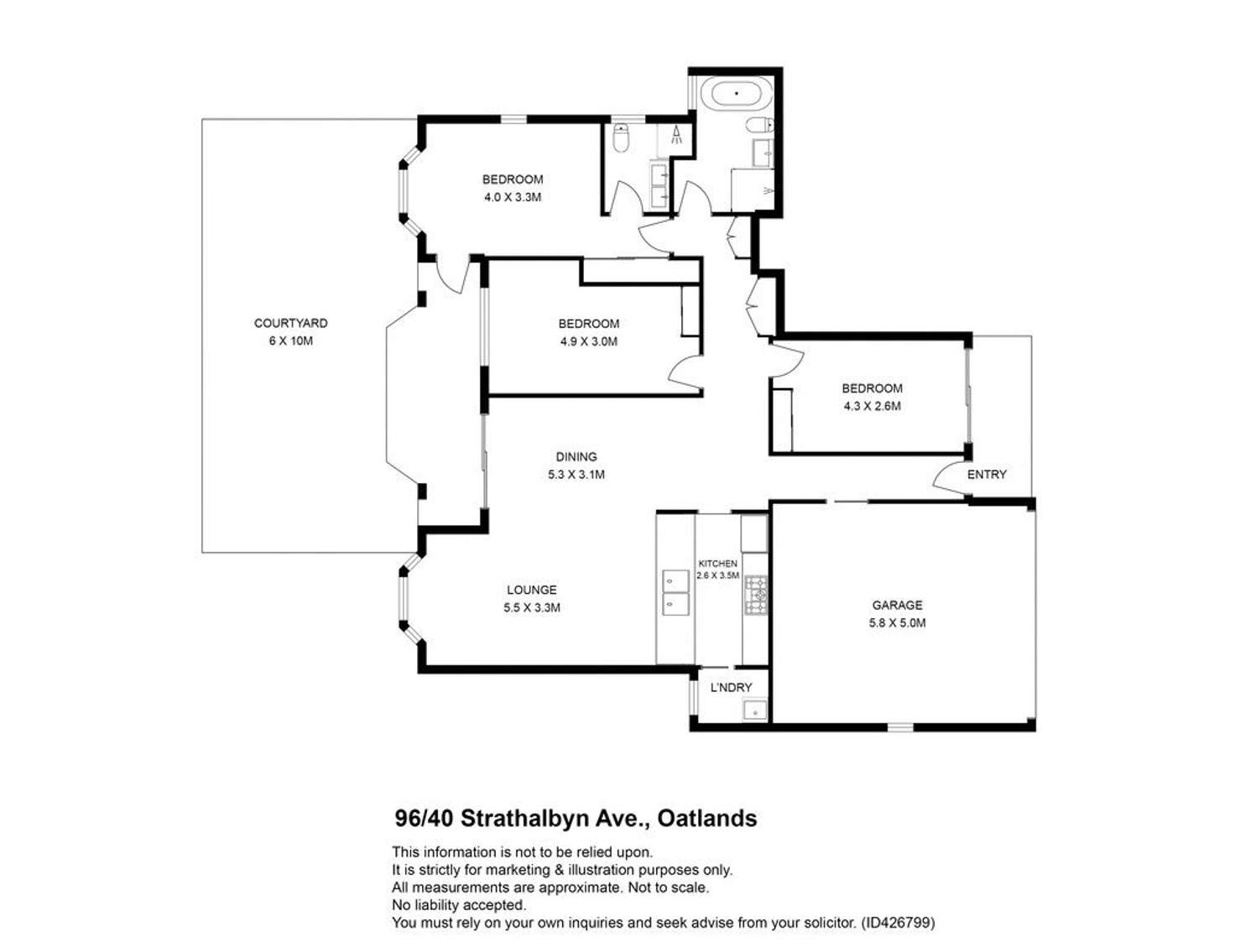 Floorplan of Homely townhouse listing, 96/40 Strathalbyn Drive, Oatlands NSW 2117