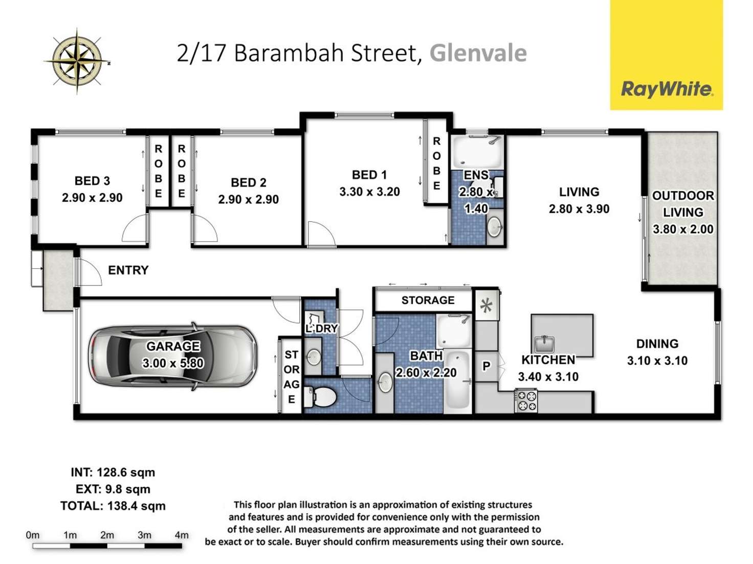 Floorplan of Homely unit listing, 2/17 Barambah Street, Glenvale QLD 4350