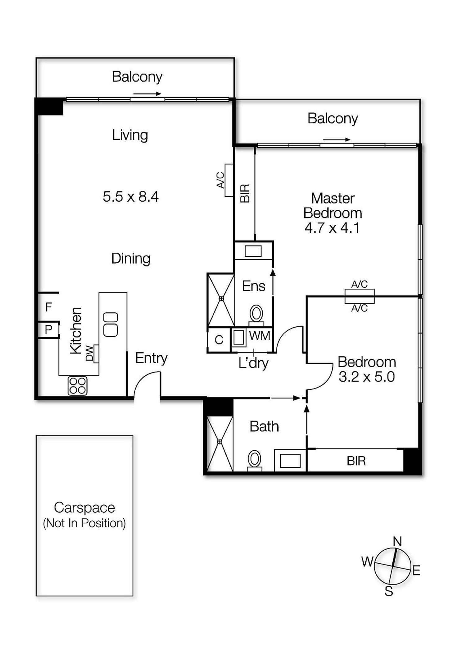 Floorplan of Homely apartment listing, 2102/8 Downie Street, Melbourne VIC 3000