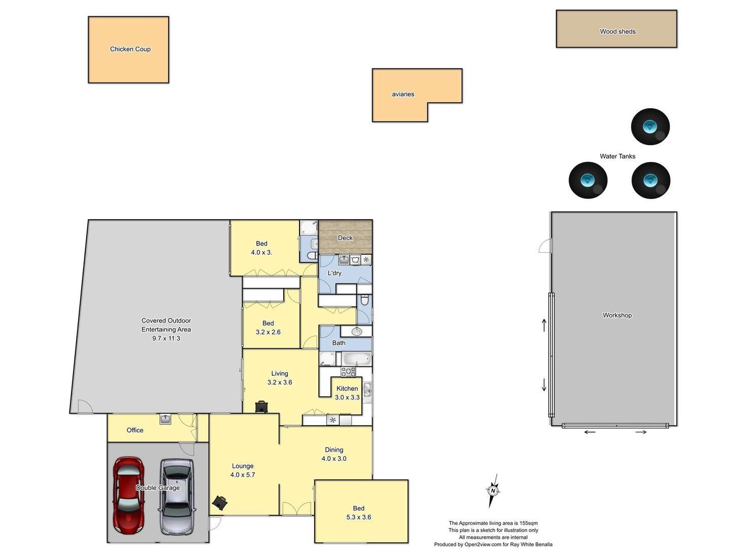 Floorplan of Homely house listing, 32 Noarana Drive, Benalla VIC 3672