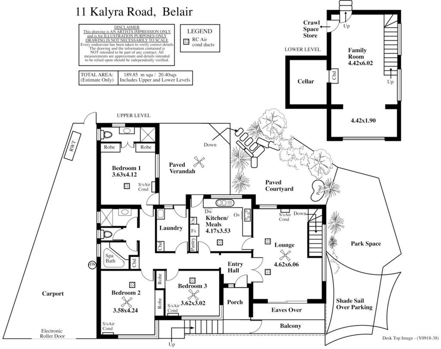 Floorplan of Homely house listing, 11 Kalyra Road, Belair SA 5052