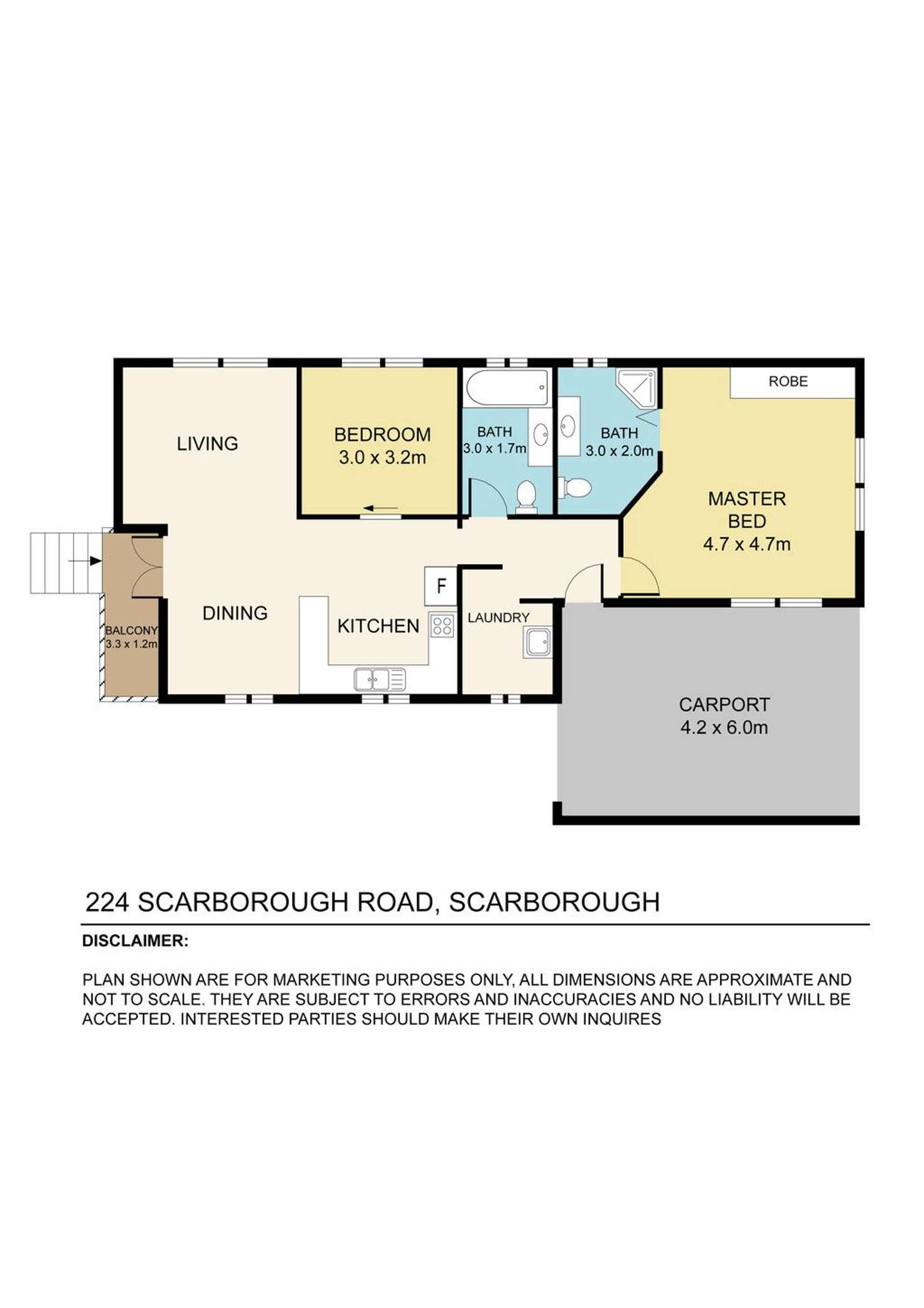 Floorplan of Homely house listing, 224 Scarborough Road, Scarborough QLD 4020