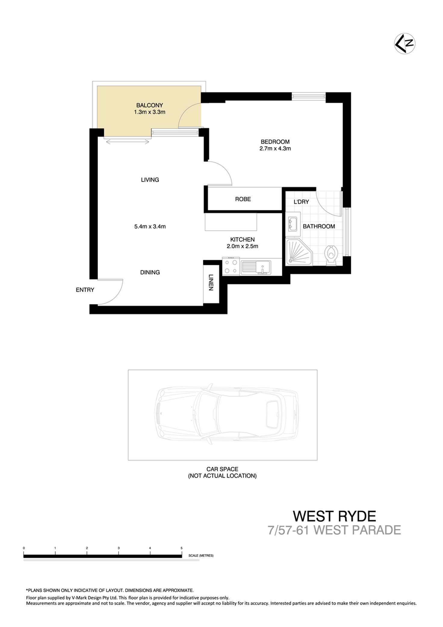 Floorplan of Homely apartment listing, 7/61 West Parade, West Ryde NSW 2114