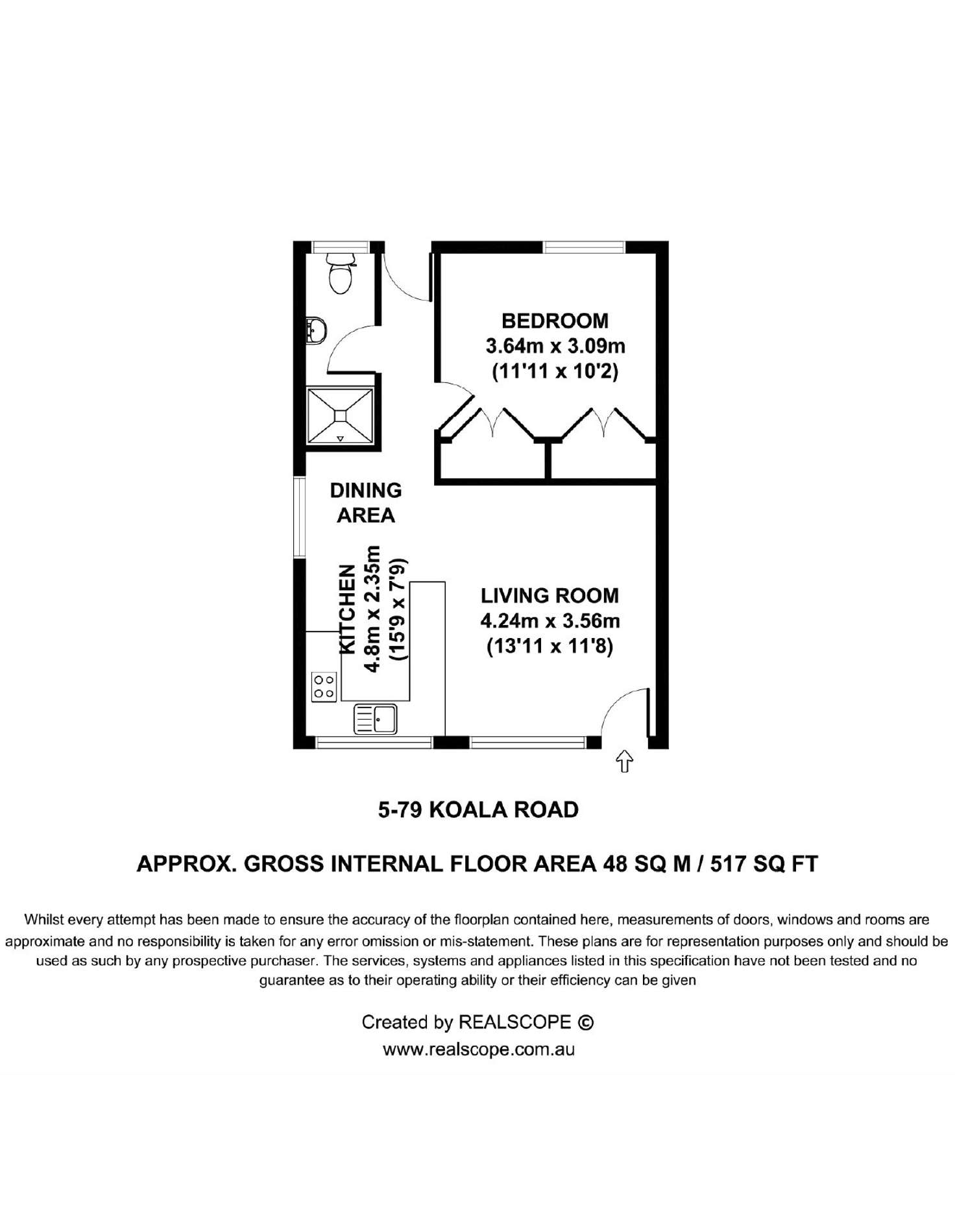 Floorplan of Homely unit listing, 5/79 Koala Road, Moorooka QLD 4105