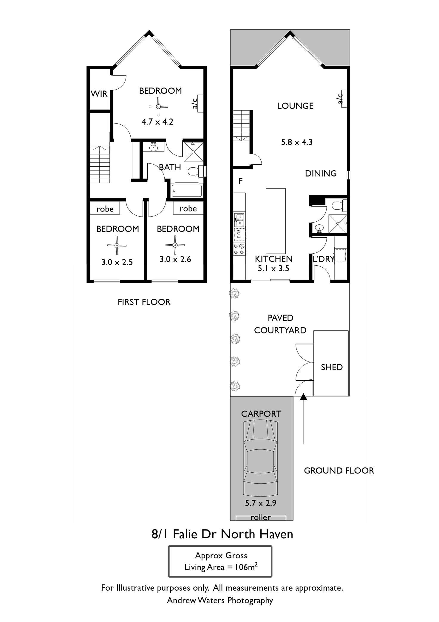 Floorplan of Homely house listing, 8/1 Falie Drive, North Haven SA 5018