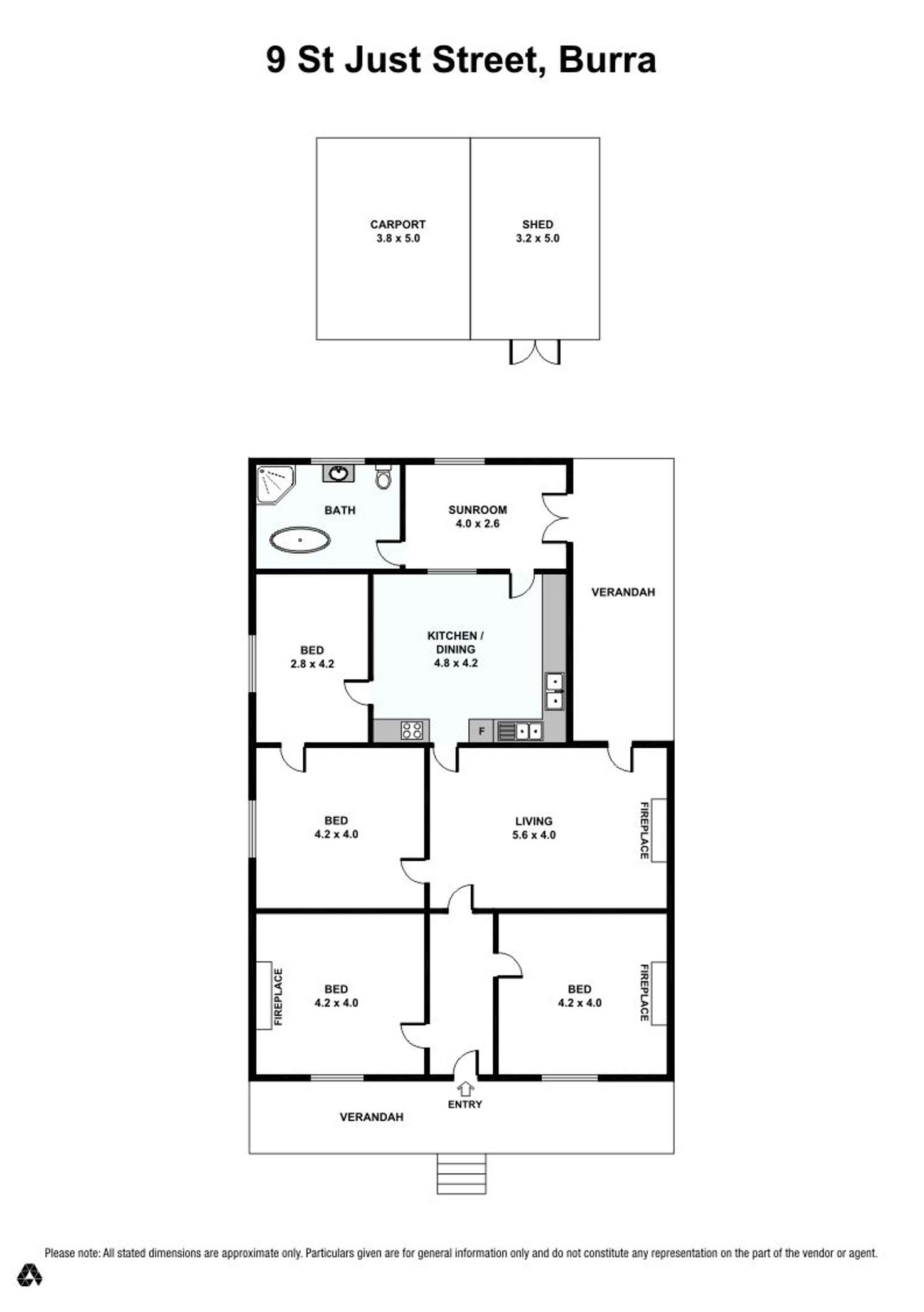 Floorplan of Homely house listing, 9 St Just Street, Burra SA 5417
