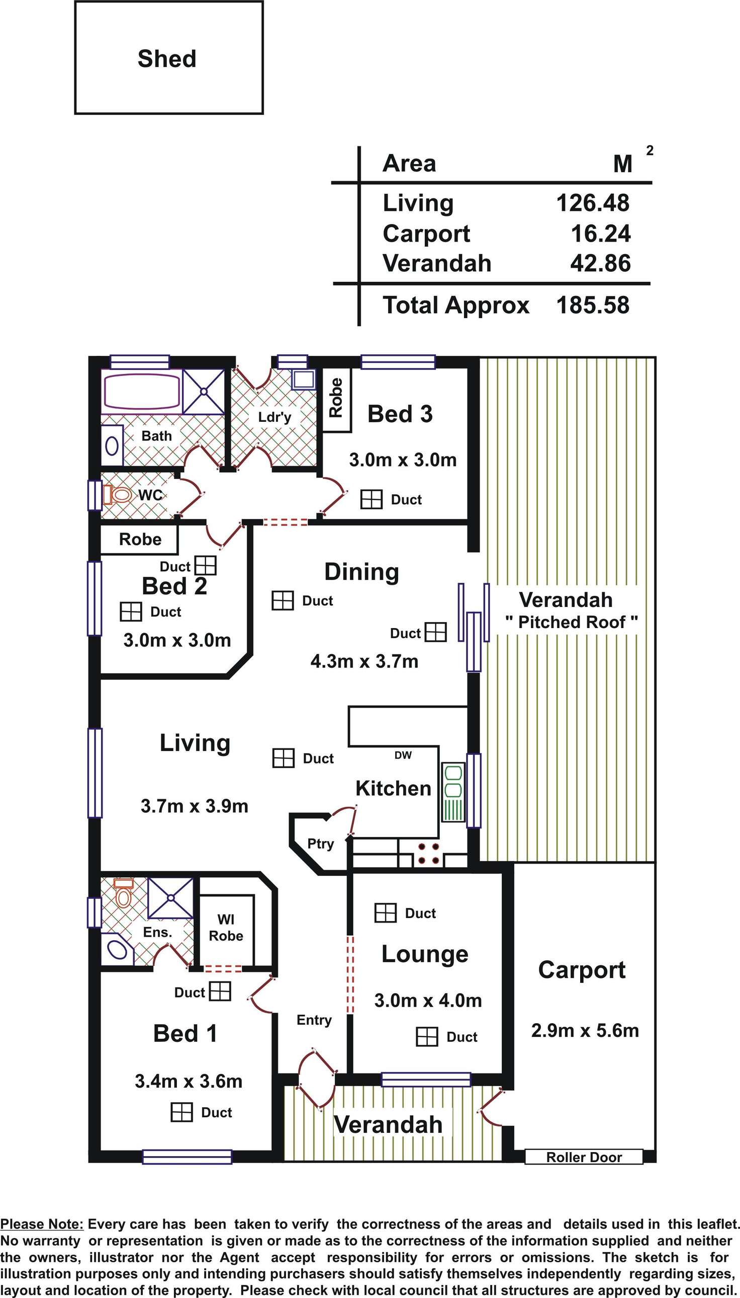 Floorplan of Homely house listing, 15 Flannery Crescent, Andrews Farm SA 5114