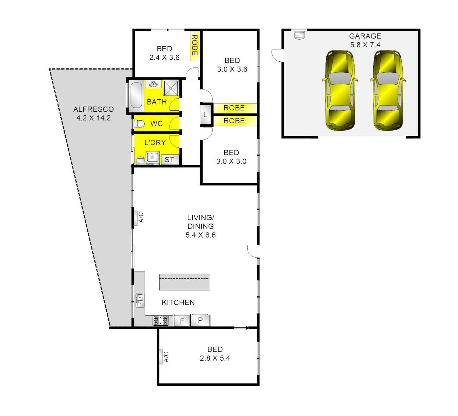 Floorplan of Homely house listing, 85 Princess Road, Corio VIC 3214