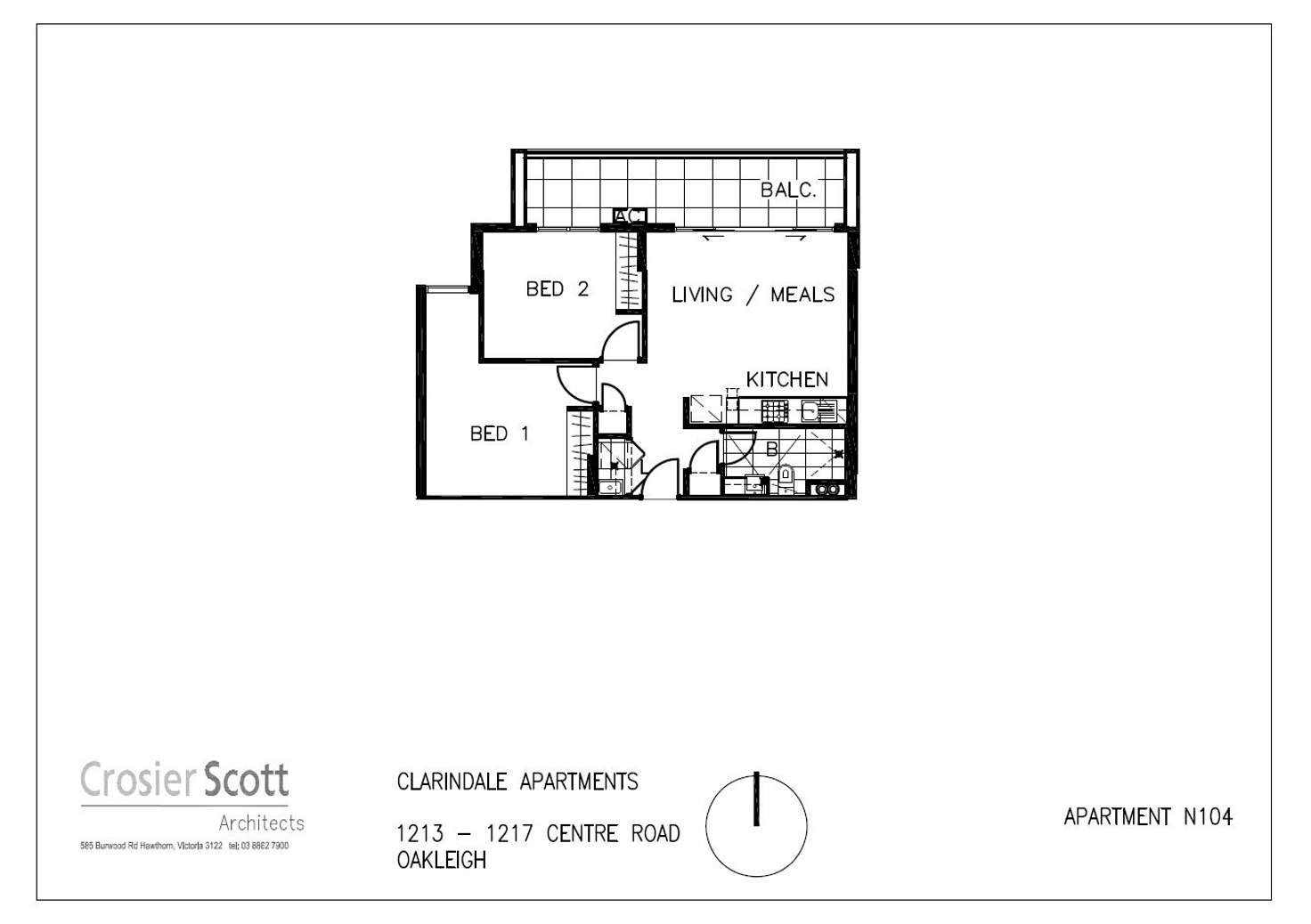 Floorplan of Homely apartment listing, 104/1215 Centre Road, Oakleigh South VIC 3167