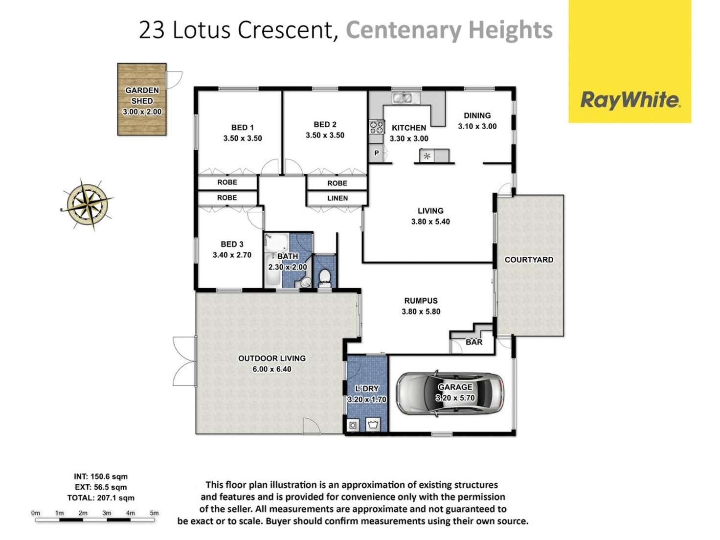 Floorplan of Homely house listing, 23 Lotus Crescent, Centenary Heights QLD 4350