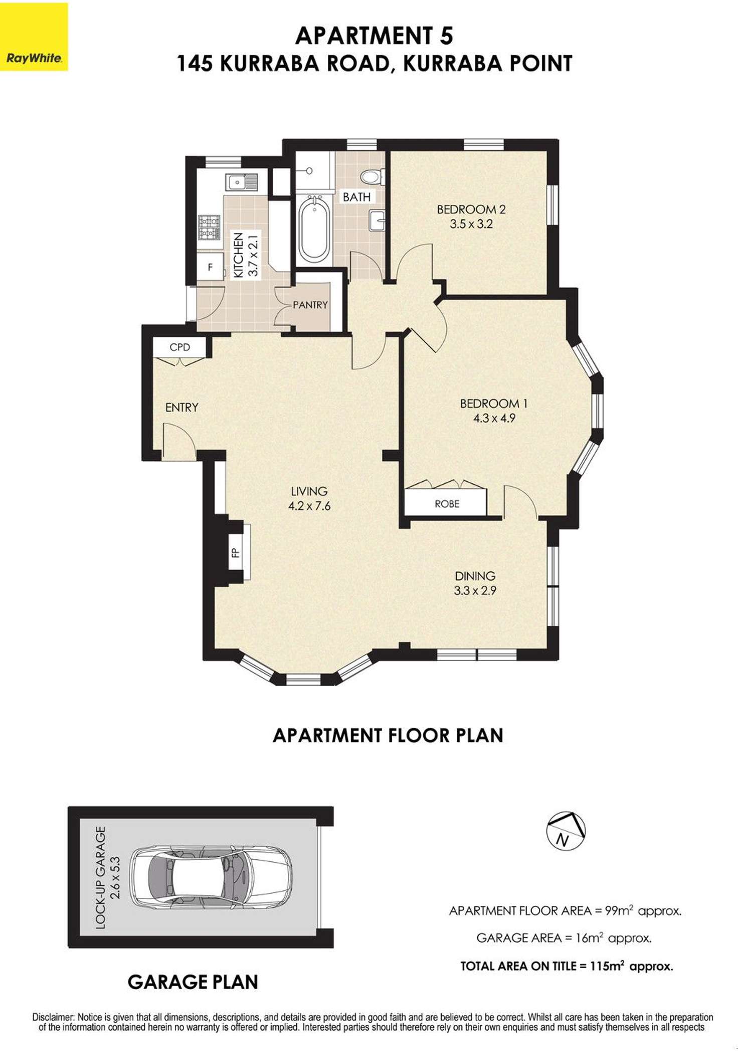 Floorplan of Homely apartment listing, 5/145 Kurraba Road, Kurraba Point NSW 2089