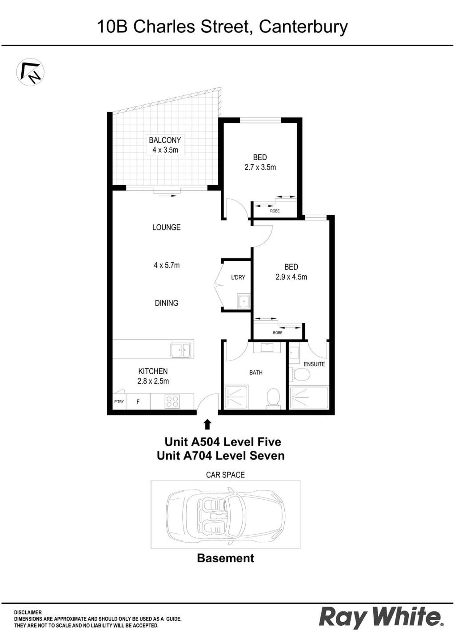 Floorplan of Homely apartment listing, 2 Beds/10B Charles Street, Canterbury NSW 2193