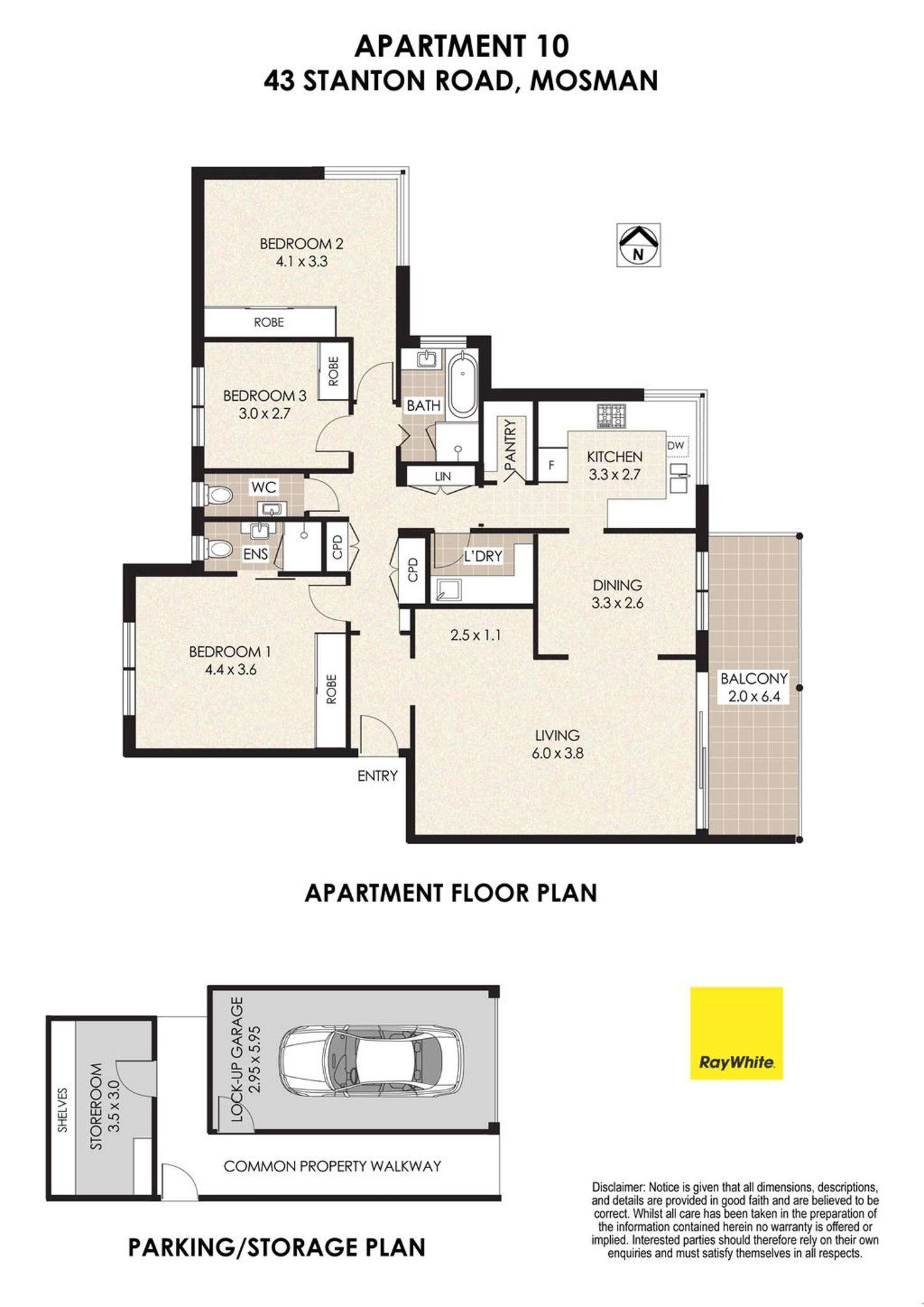 Floorplan of Homely apartment listing, 10/43 Stanton Road, Mosman NSW 2088