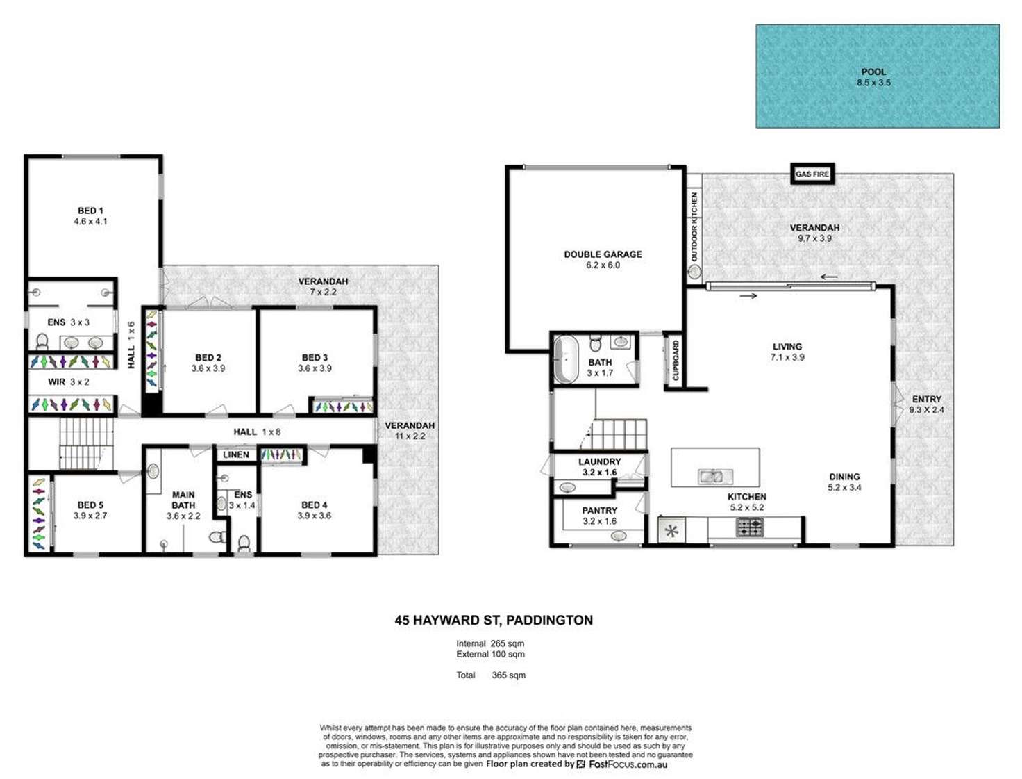 Floorplan of Homely house listing, 45 Hayward Street, Paddington QLD 4064