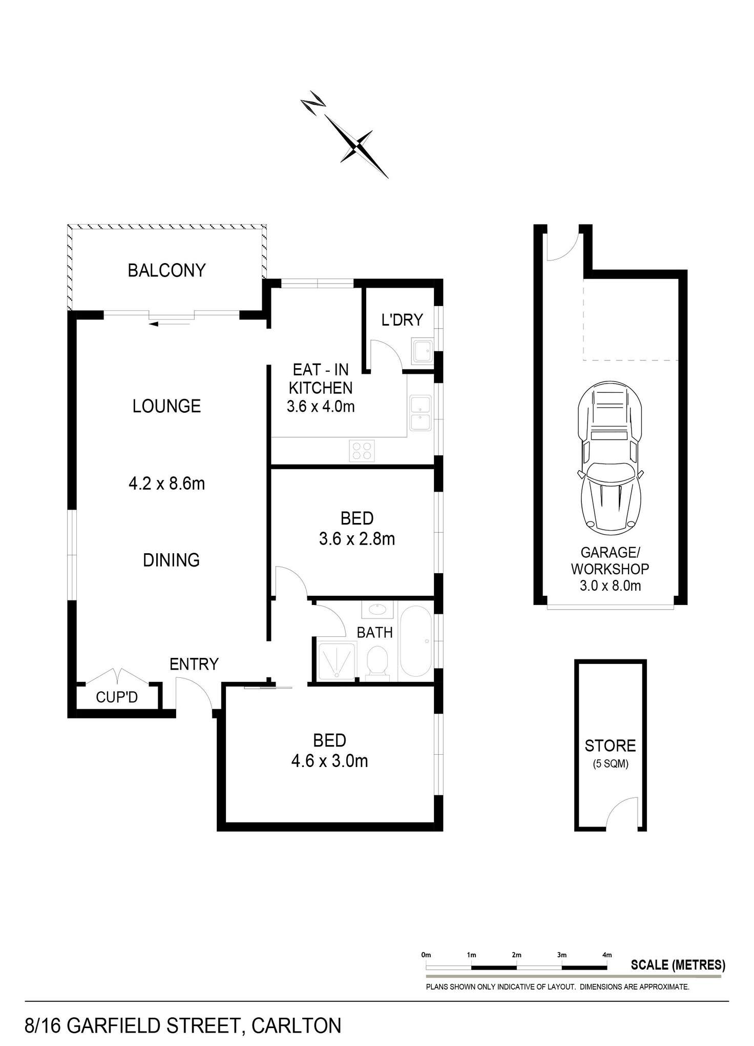 Floorplan of Homely unit listing, 8/16 Garfield Street, Carlton NSW 2218