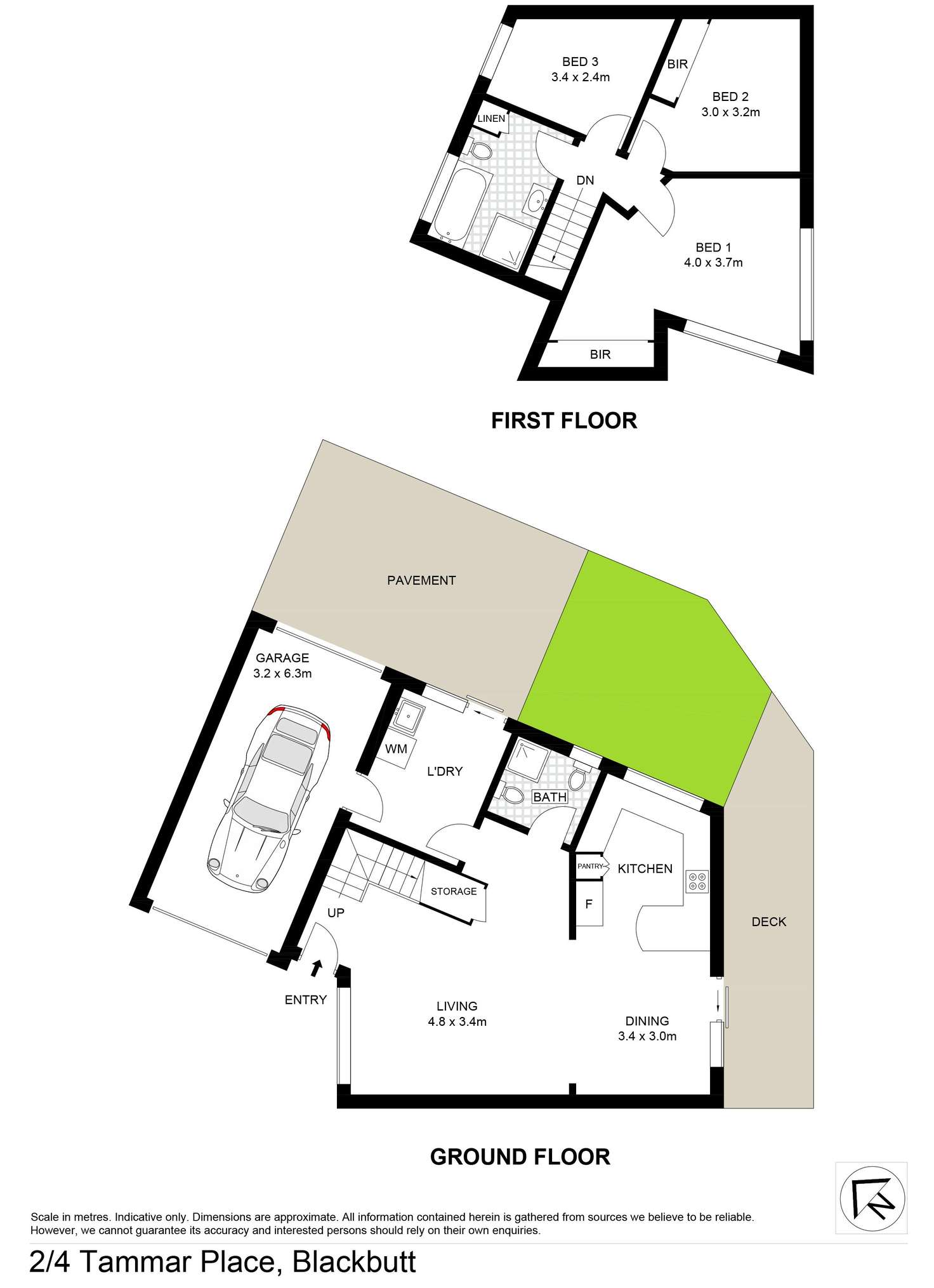 Floorplan of Homely townhouse listing, 2/4 Tammar Place, Blackbutt NSW 2529