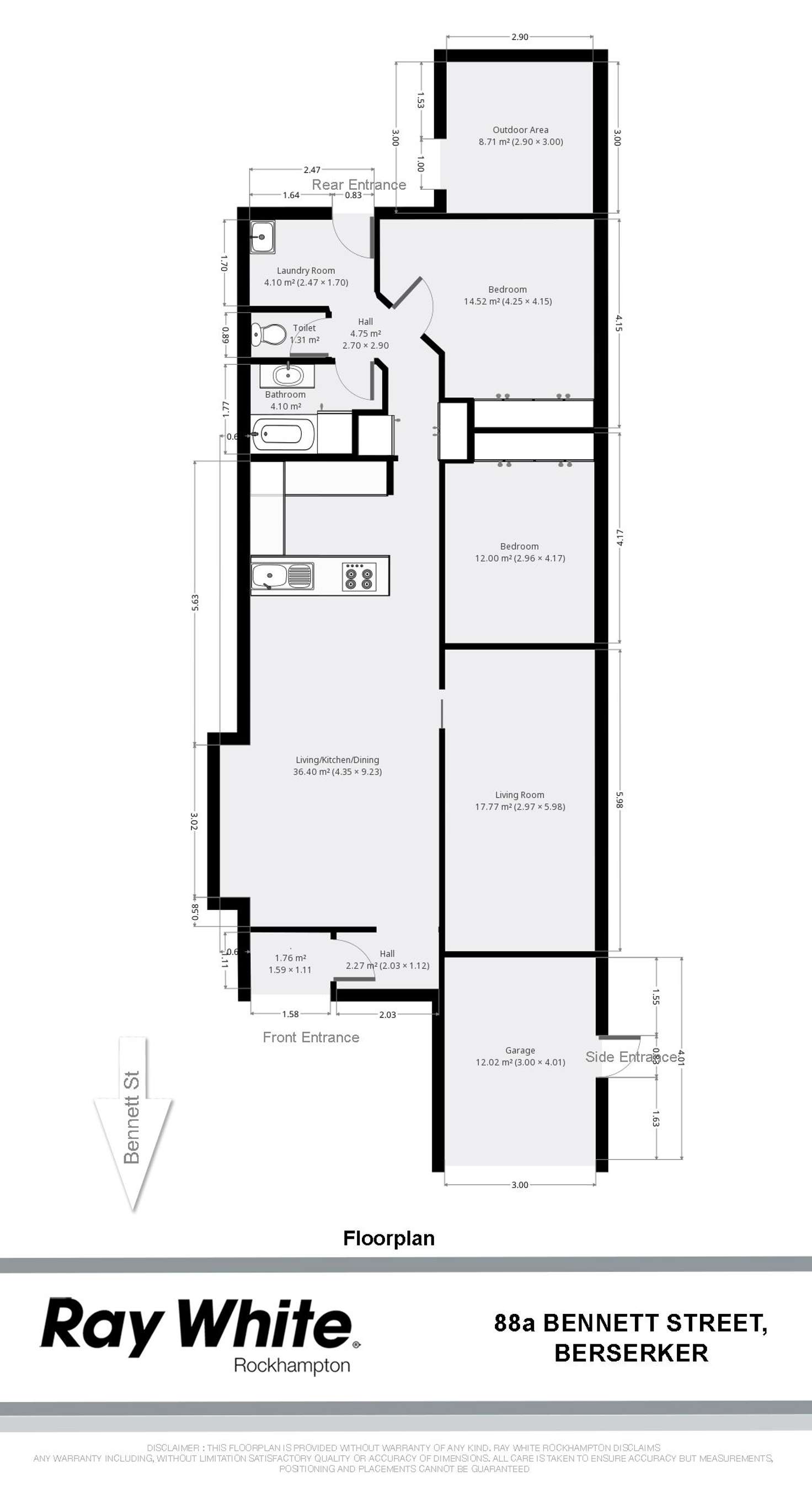 Floorplan of Homely house listing, 88a Bennett Street, Berserker QLD 4701