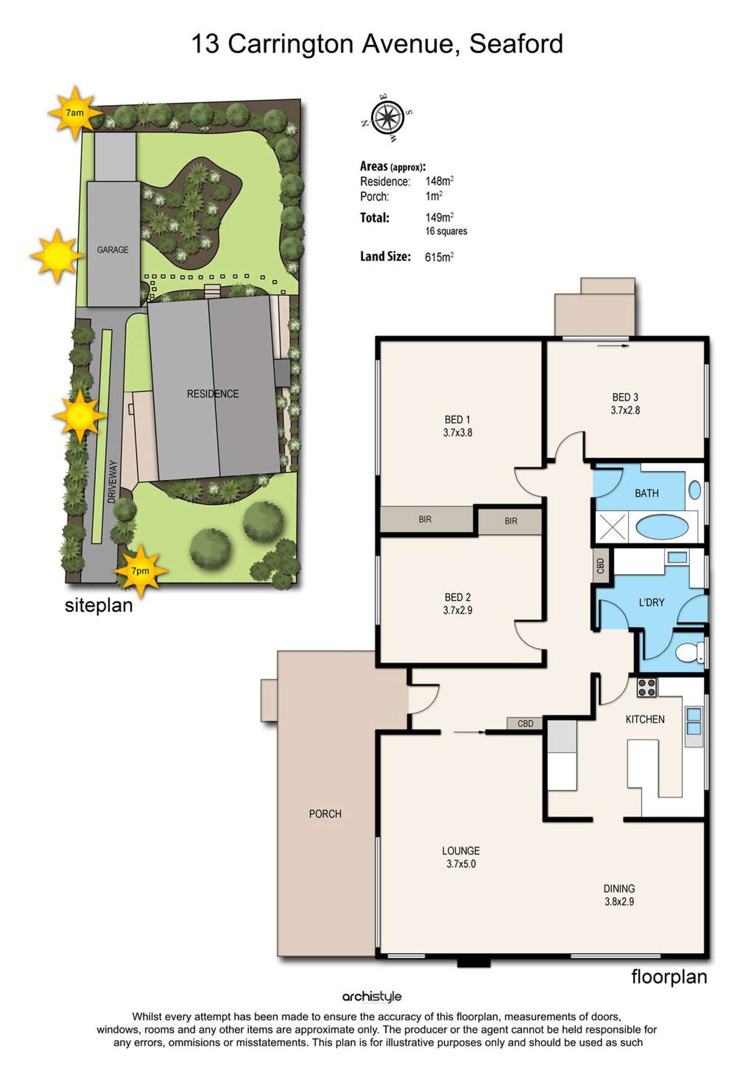 Floorplan of Homely house listing, 13 Carrington Avenue, Seaford VIC 3198