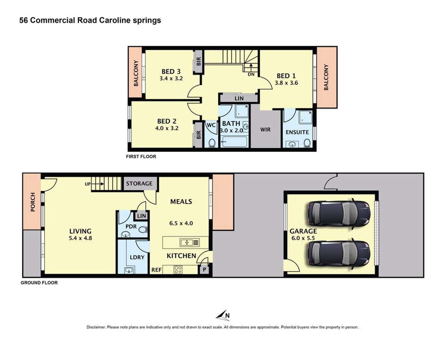 Floorplan of Homely house listing, 56 Commercial Road, Caroline Springs VIC 3023