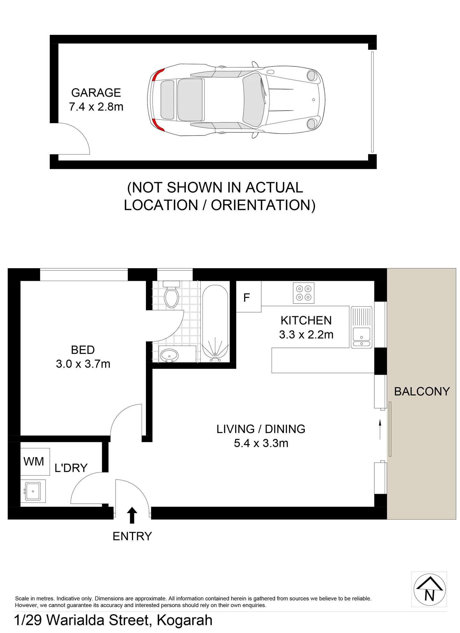 Floorplan of Homely apartment listing, 1/29-31 Warialda Street, Kogarah NSW 2217